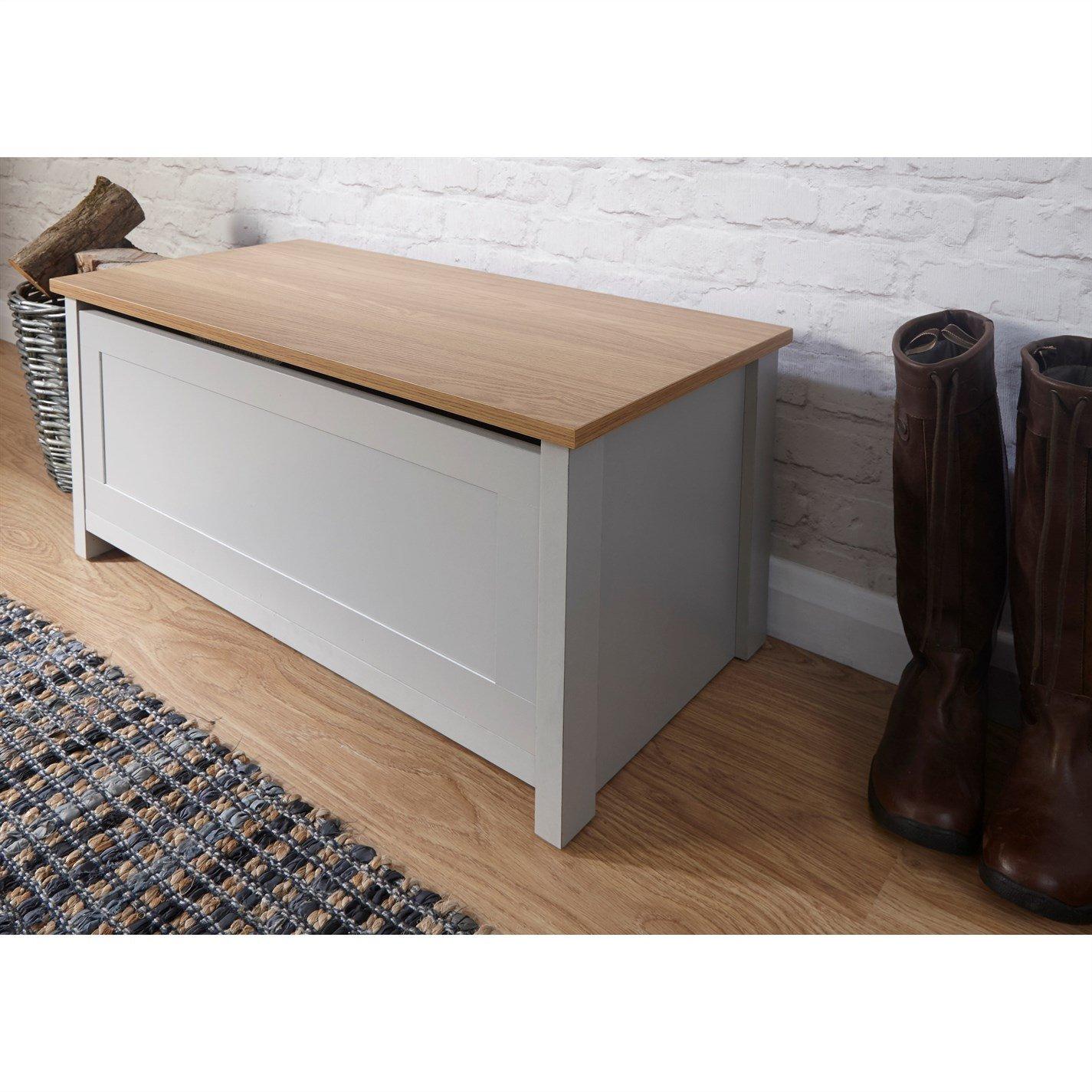 Grey - GFW - GFW Lancaster Ottoman Storage Box - 1