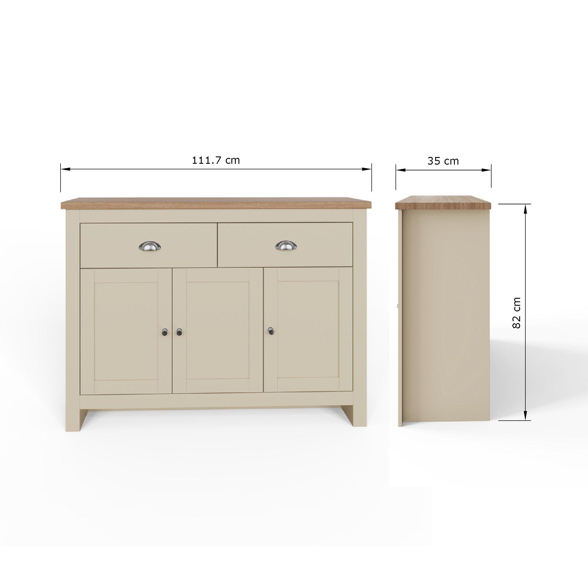 Cream - GFW - GFW Lancaster Large Sideboard - 8