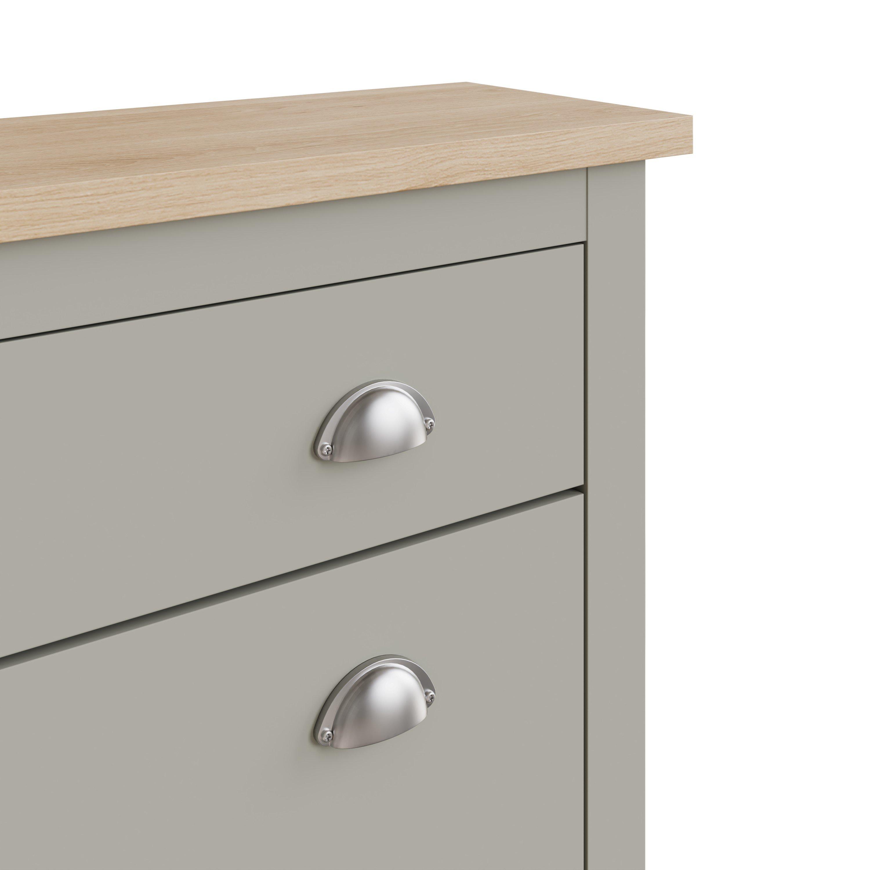 Grey - GFW - GFW Lancaster 2 Door 1 Drawer Shoe Cabinet - 6