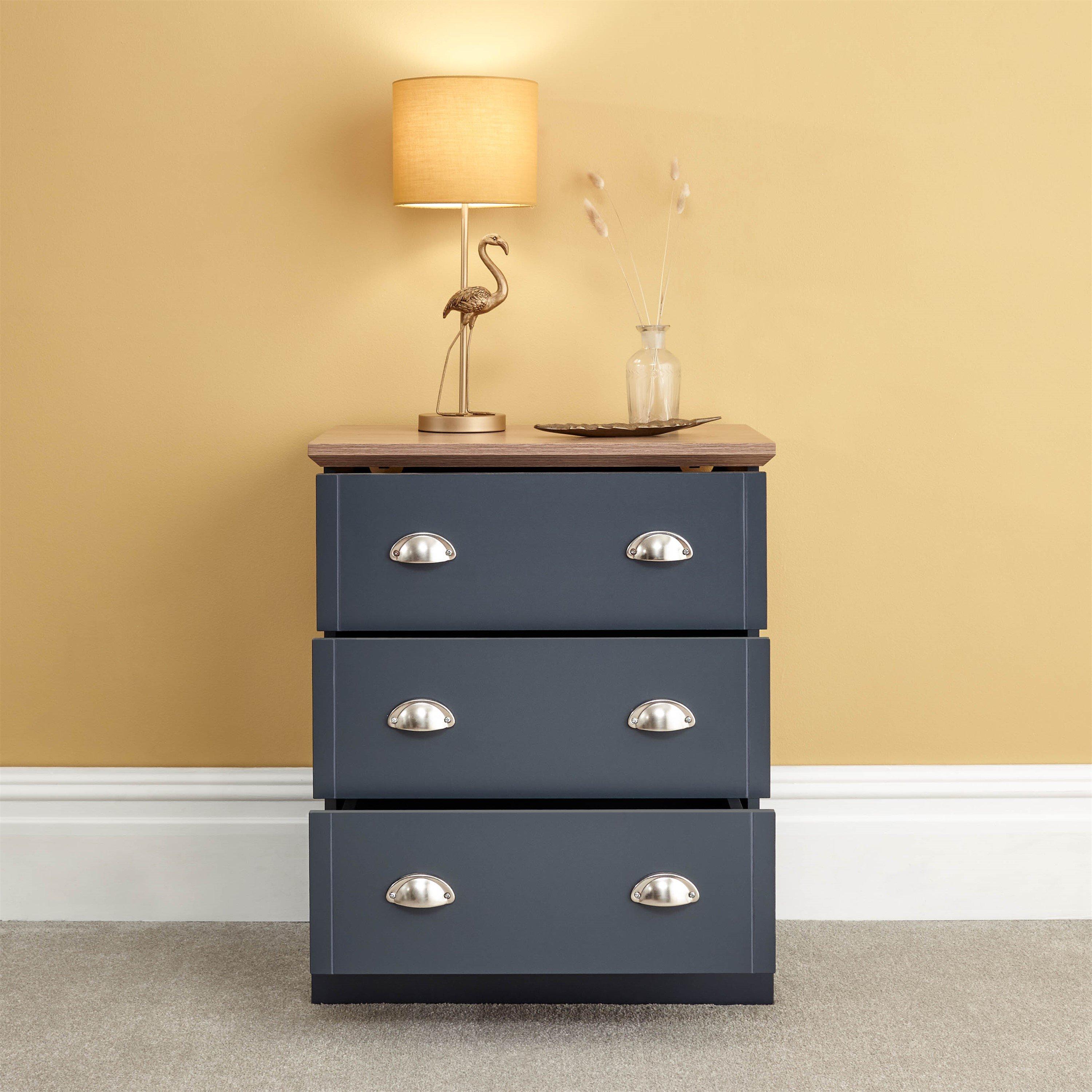 Slate Blue - GFW - GFW Kendal 3 Drawer Chest - 2