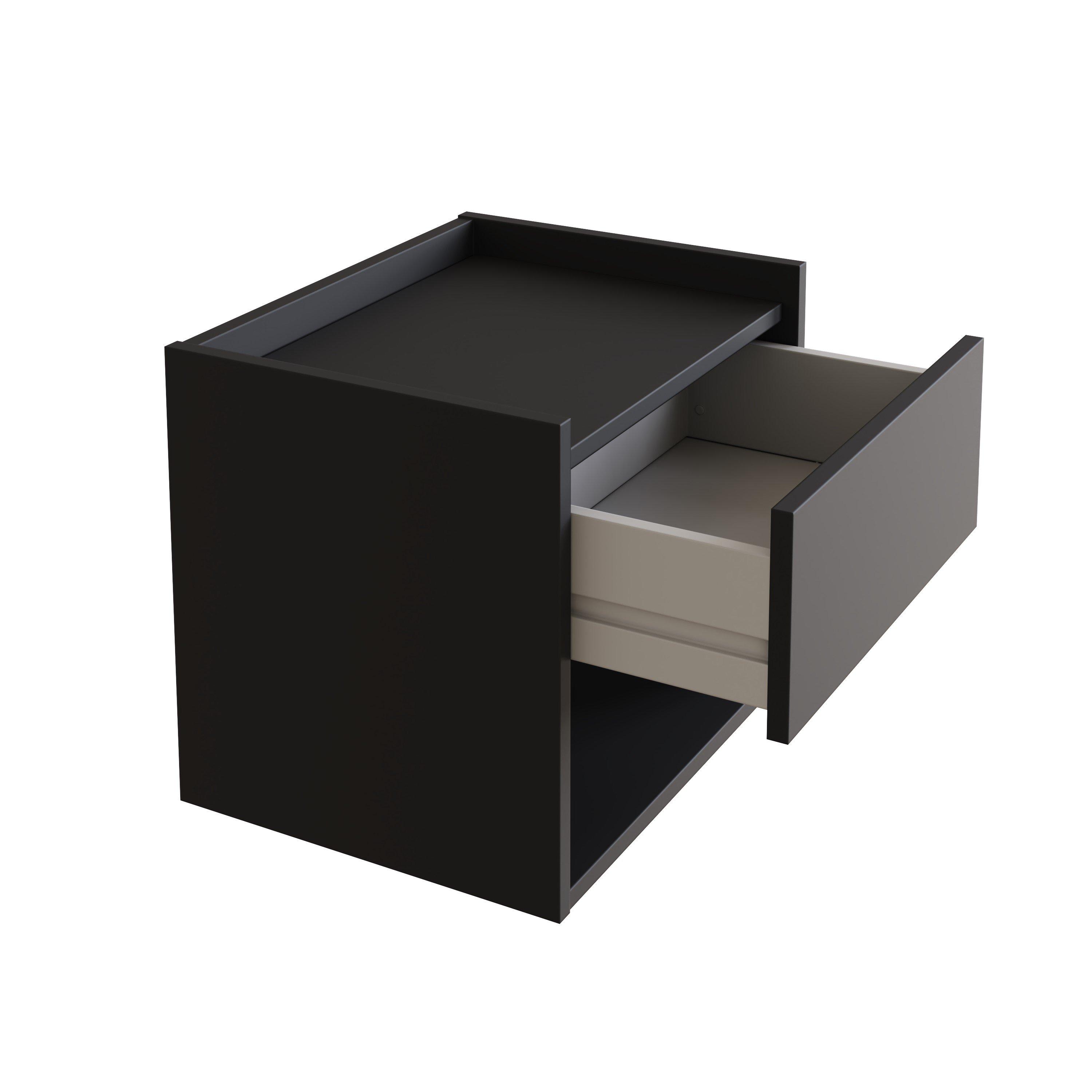 Anthracite - GFW - GFW Harmony Wall Mounted Pair of Bedside Tables - 2