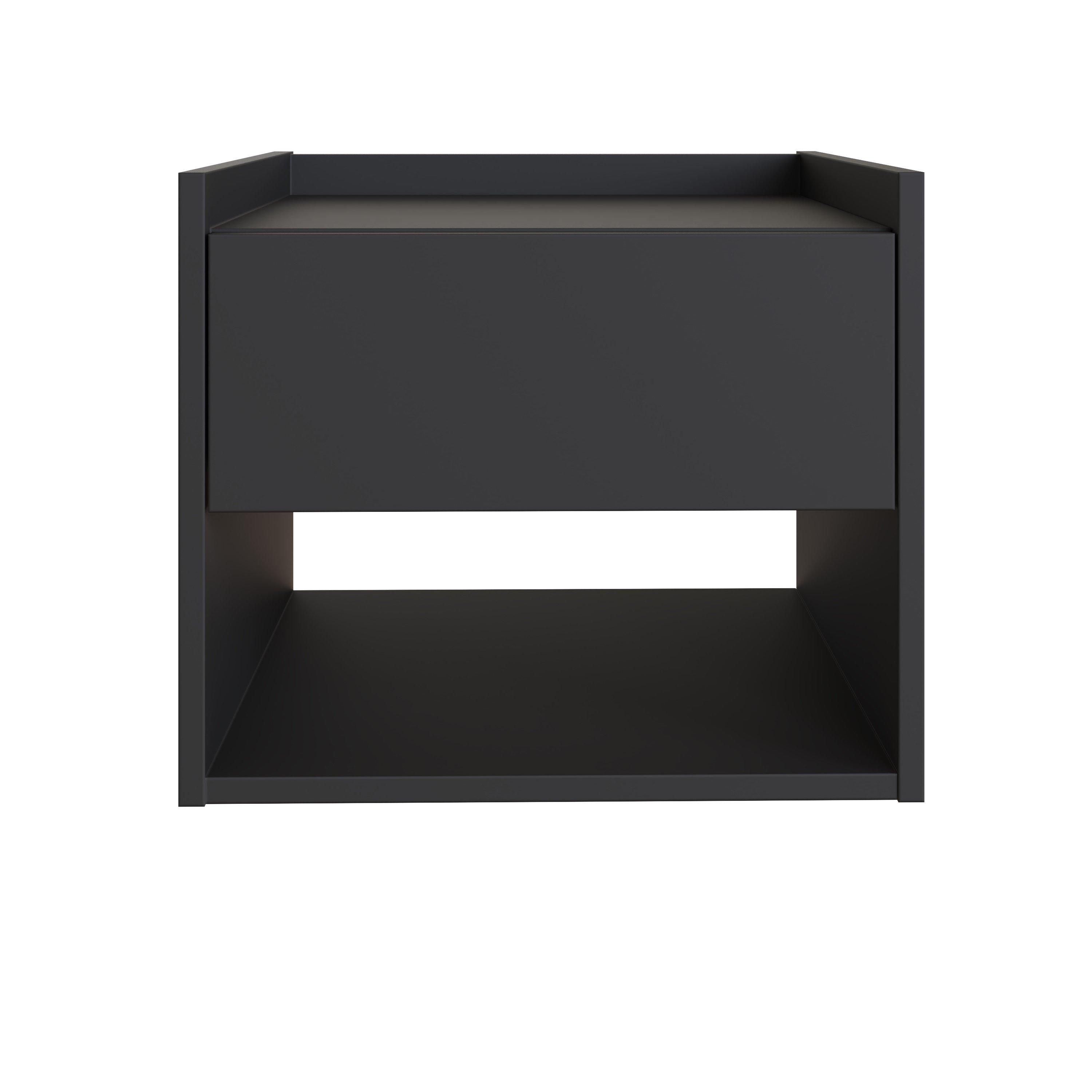 Anthracite - GFW - GFW Harmony Wall Mounted Pair of Bedside Tables - 6