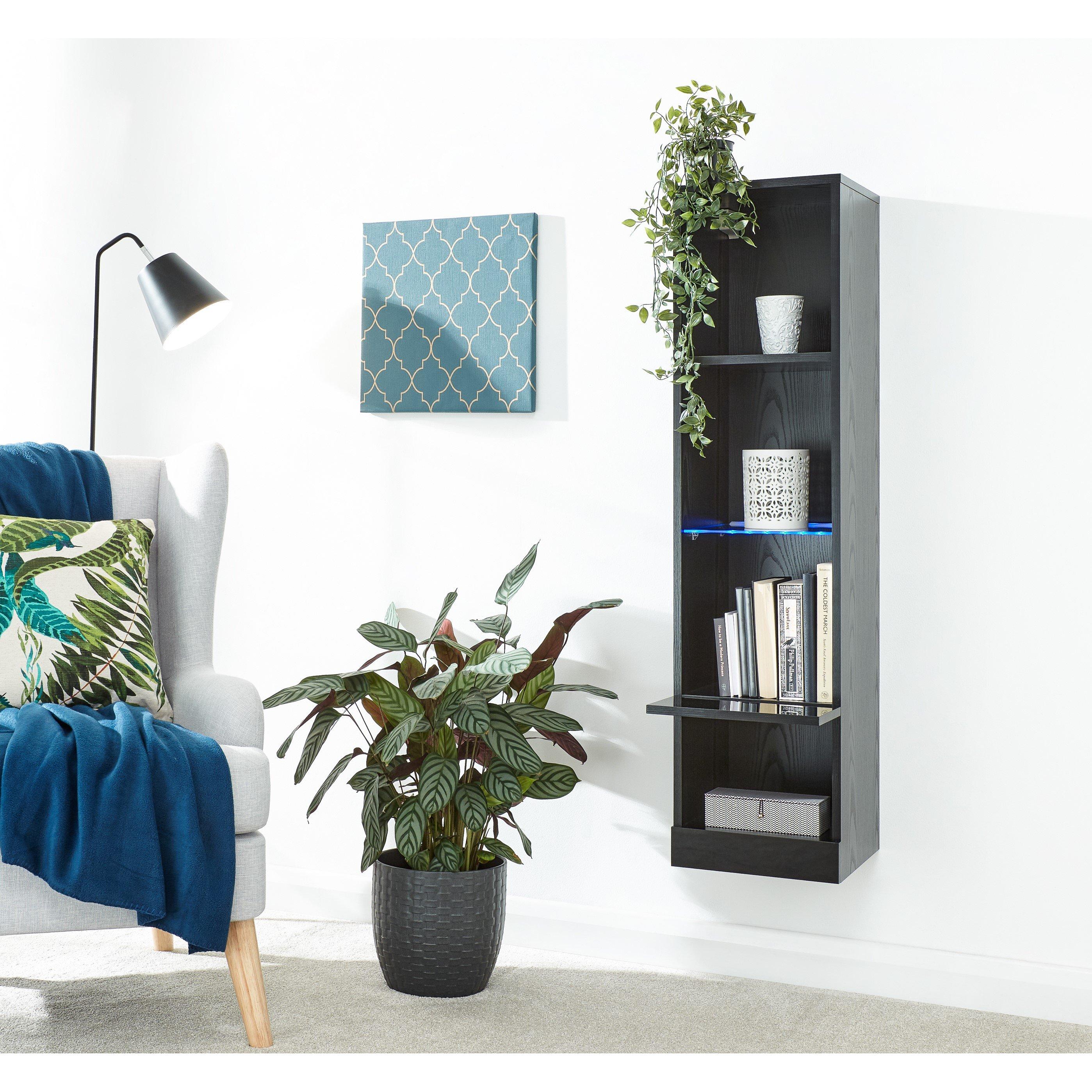Grey - GFW - GFW Galicia Tall Shelf Unit with LED - 2