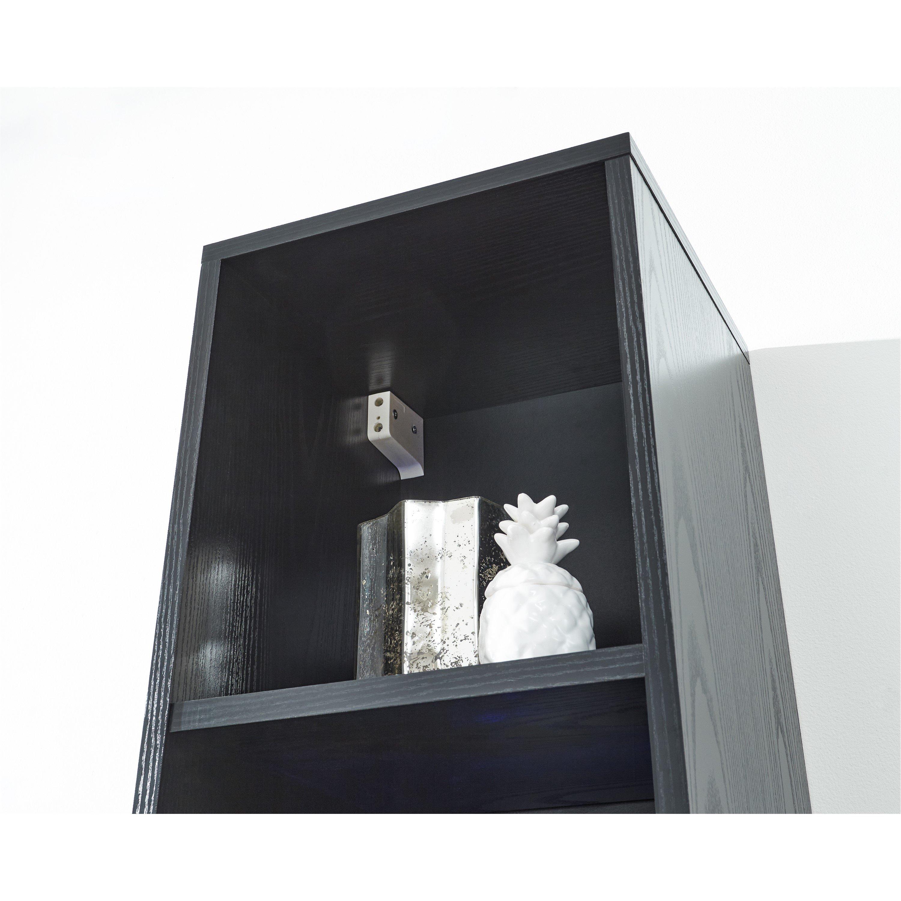 Grey - GFW - GFW Galicia Tall Shelf Unit with LED - 4