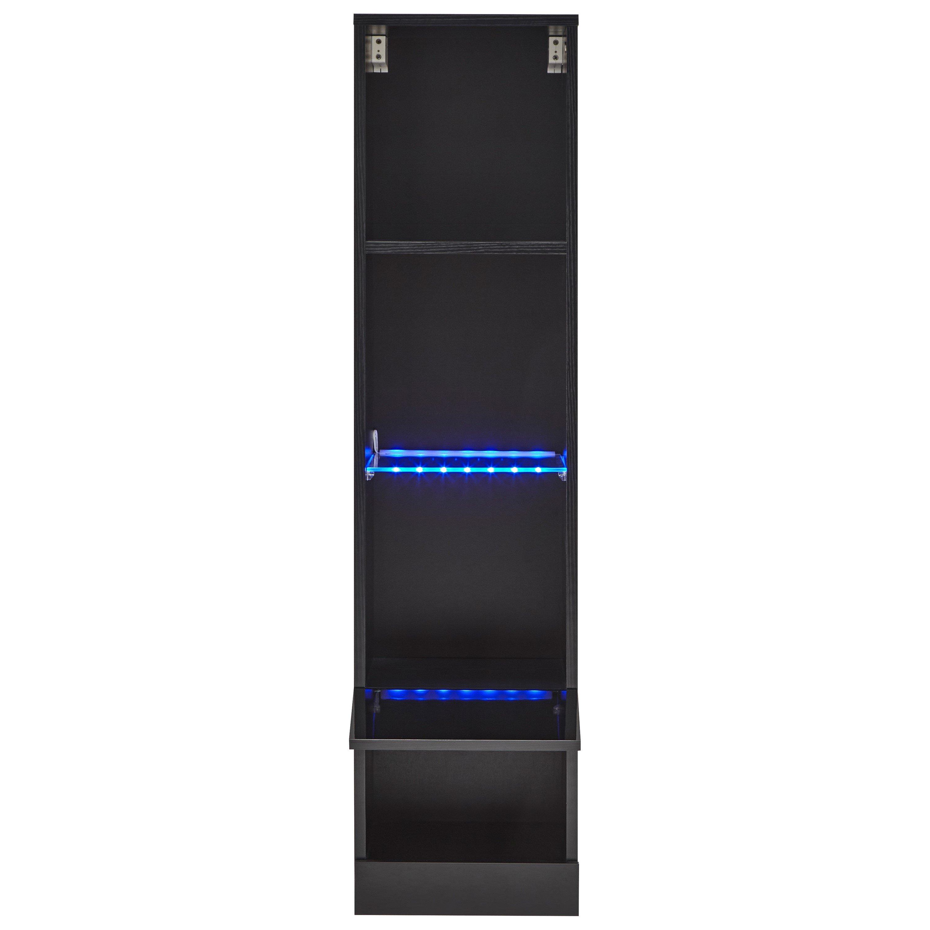 Grey - GFW - GFW Galicia Tall Shelf Unit with LED - 10