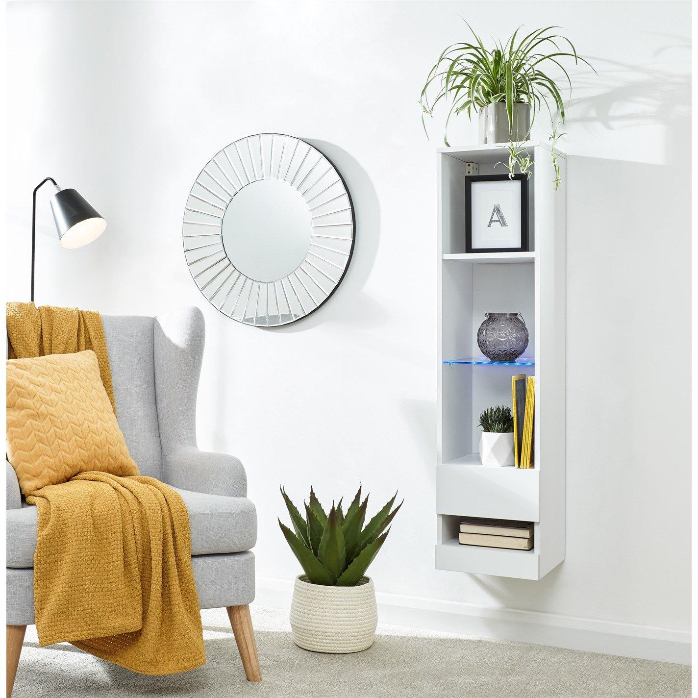 GFW Galicia Tall Shelf Unit with LED