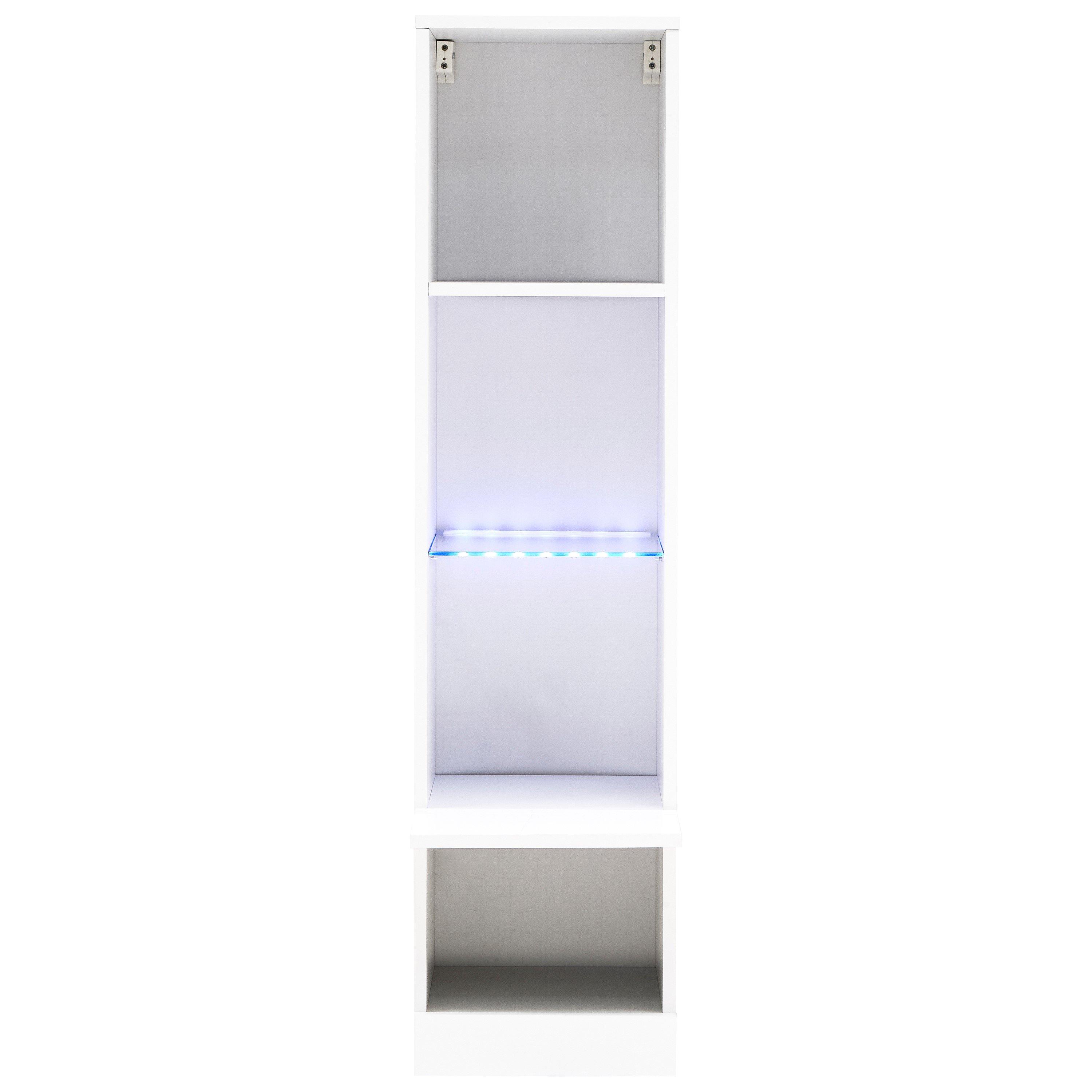 White - GFW - Galicia Tall Shelf Unit with LED - 9