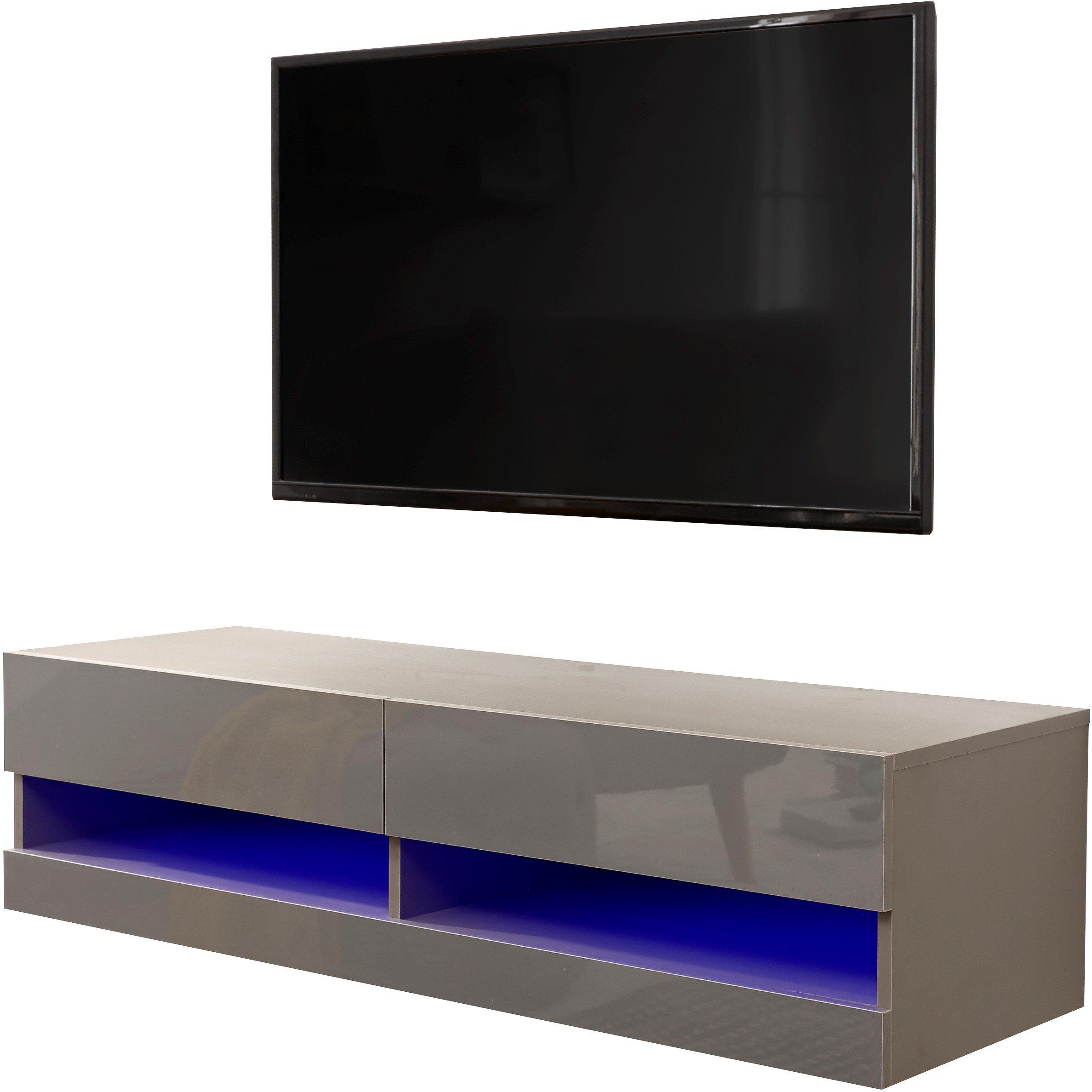 Grey - GFW - GFW Galicia 120cm Wall TV Unit with LED - 8