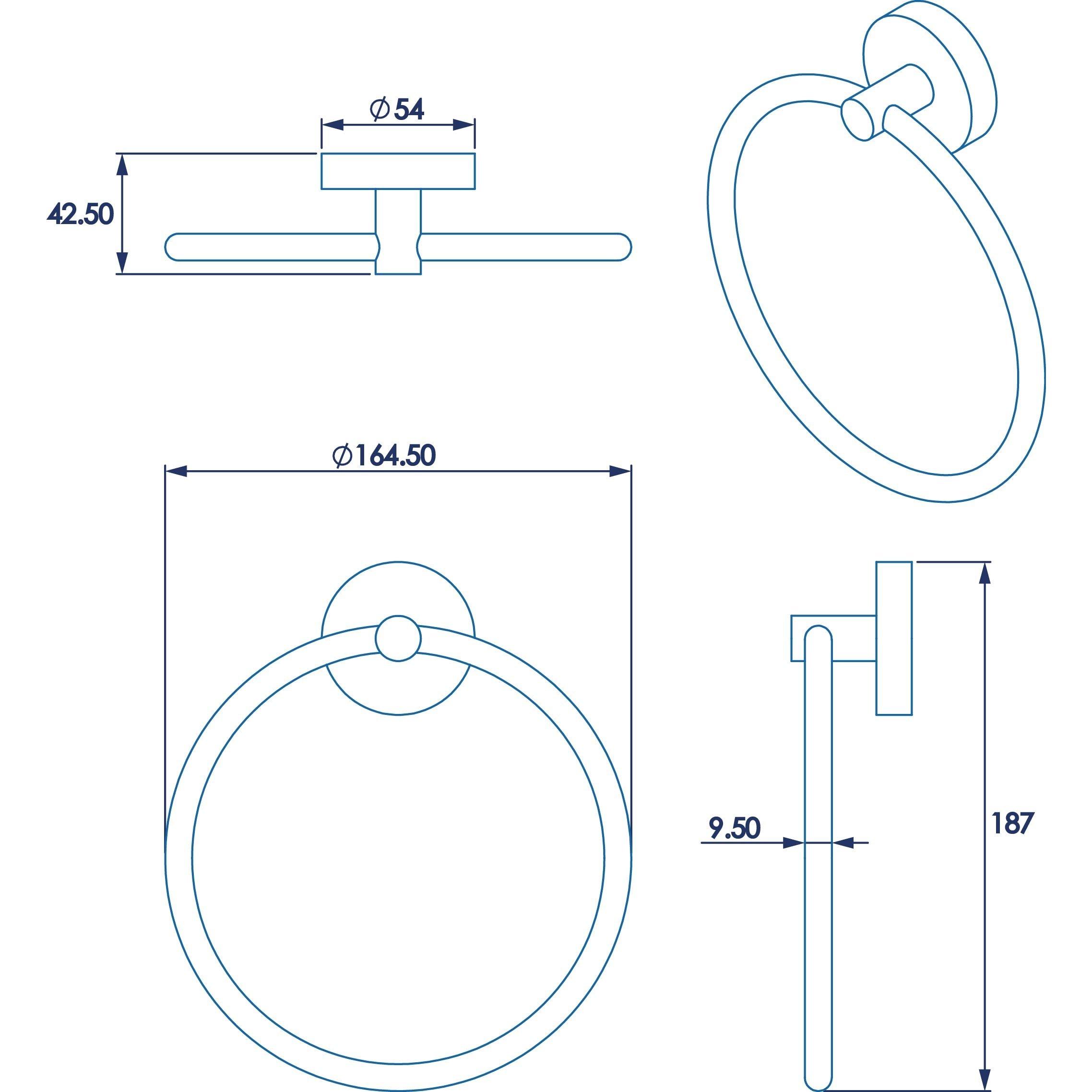 Chrome - Croydex - Flexi-Fix Romsey Towel Ring - 5