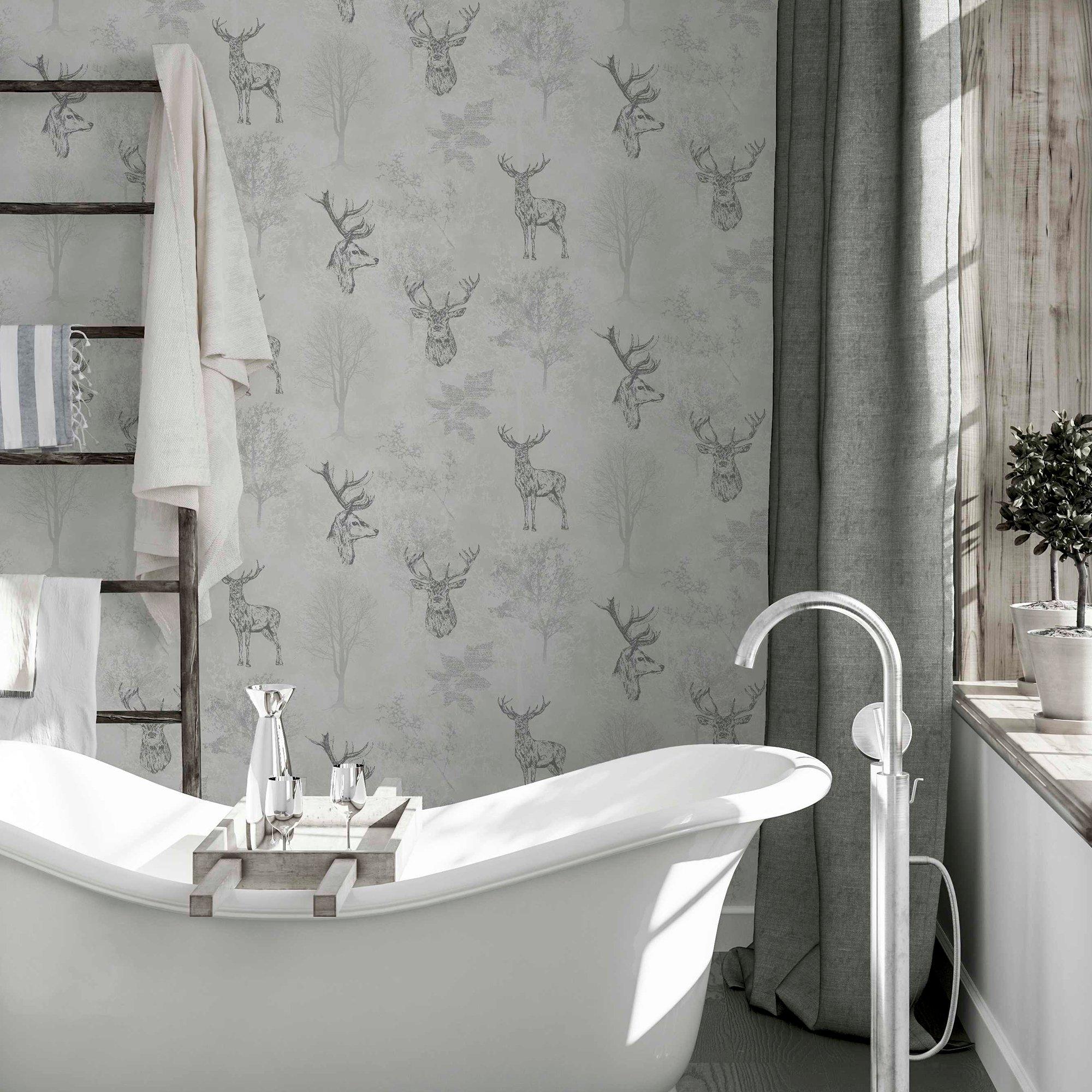 Neutral - Arthouse - Etched Stag Wallpaper Nea - 3