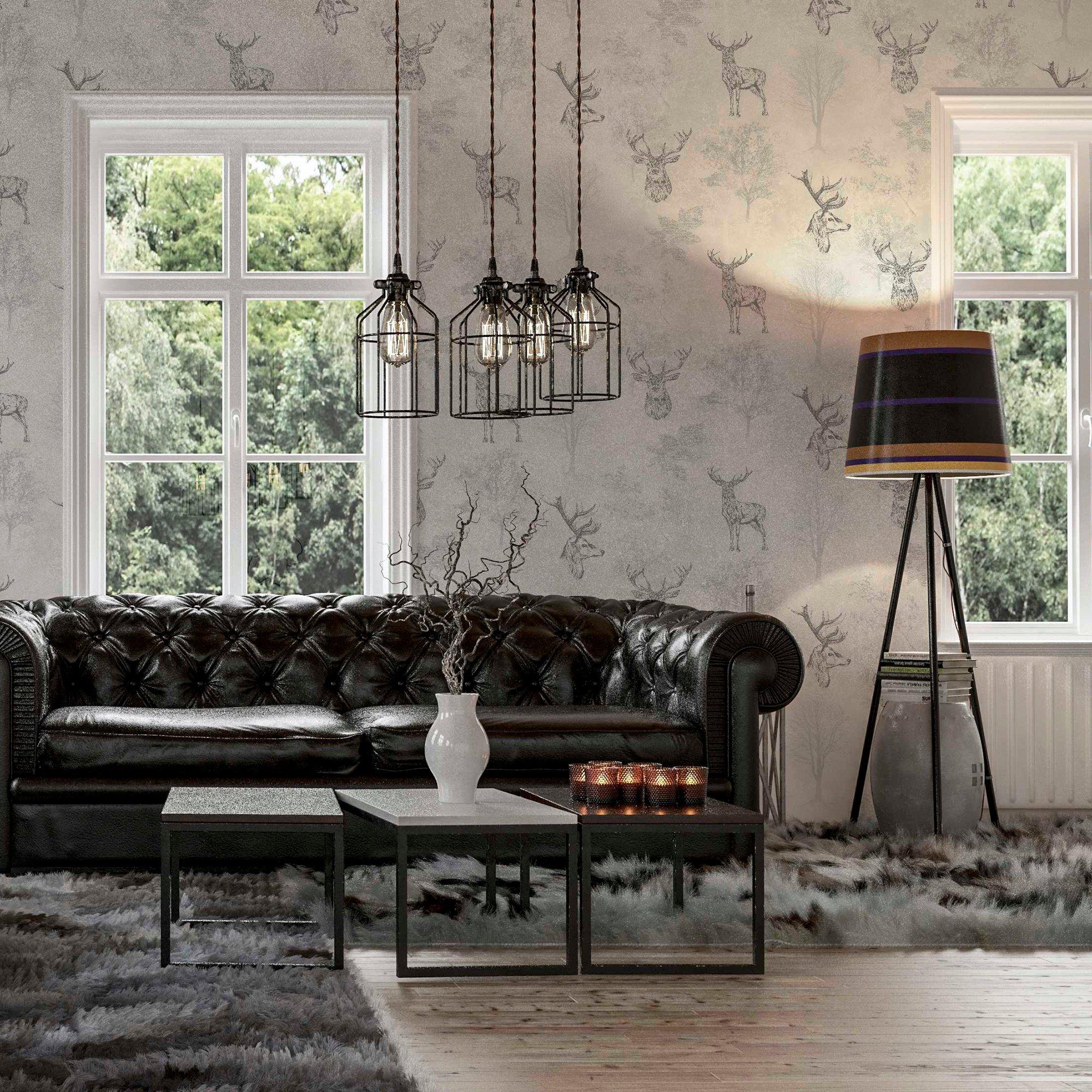 Neutral - Arthouse - Etched Stag Wallpaper Nea - 5