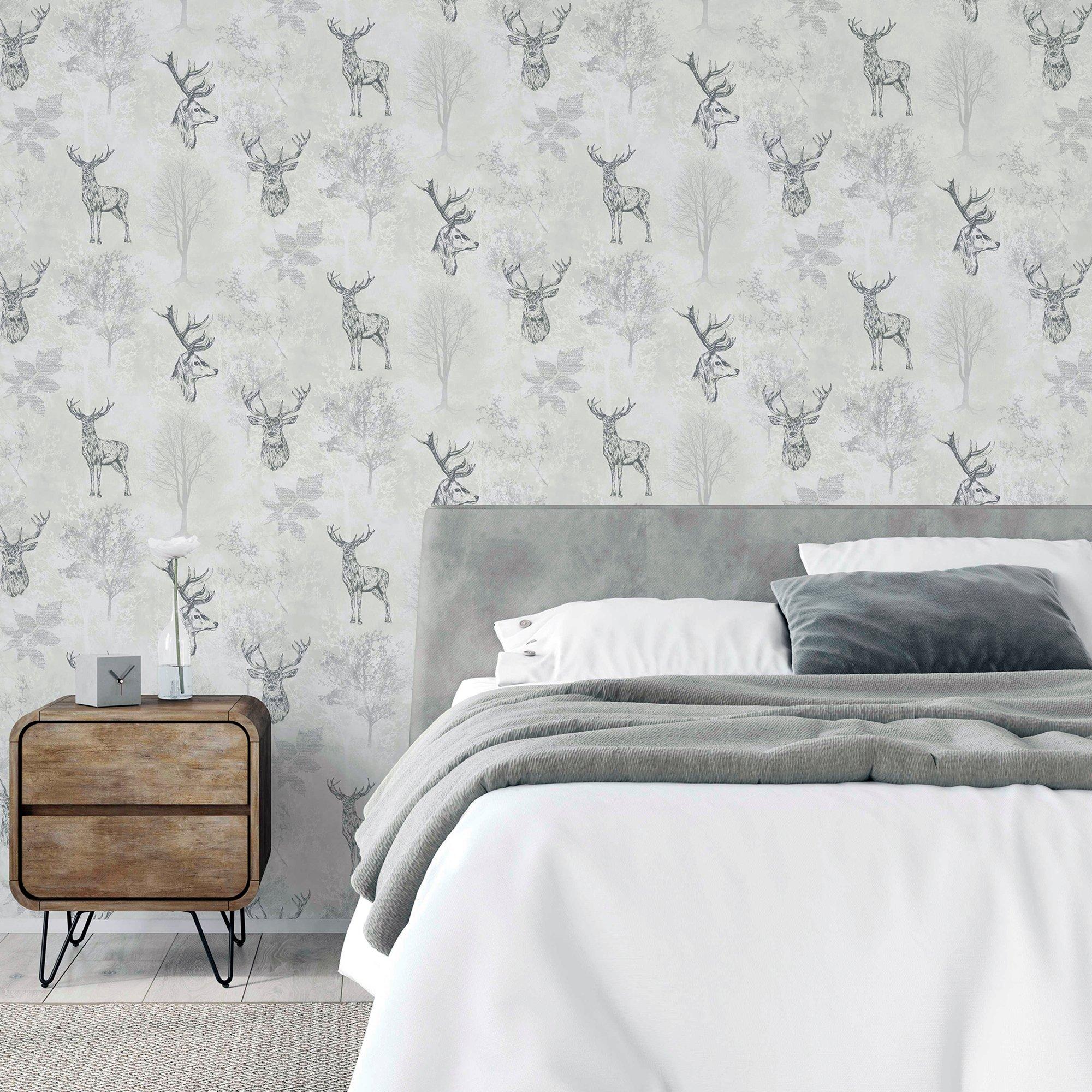 Neutral - Arthouse - Etched Stag Wallpaper Nea - 6