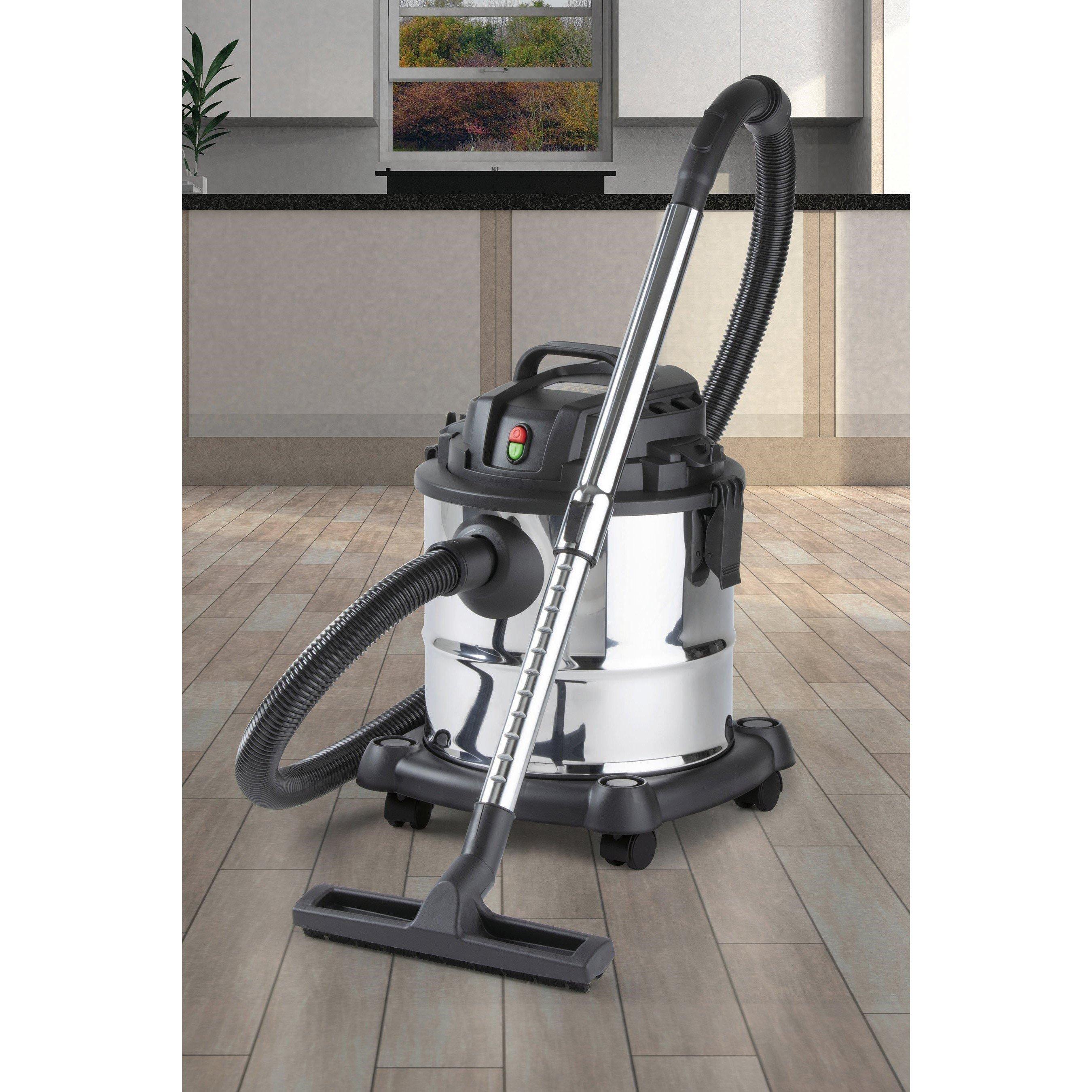 Daewoo Electricals  20L Wet And Dry Vacuum Cleaner - Silver/Black