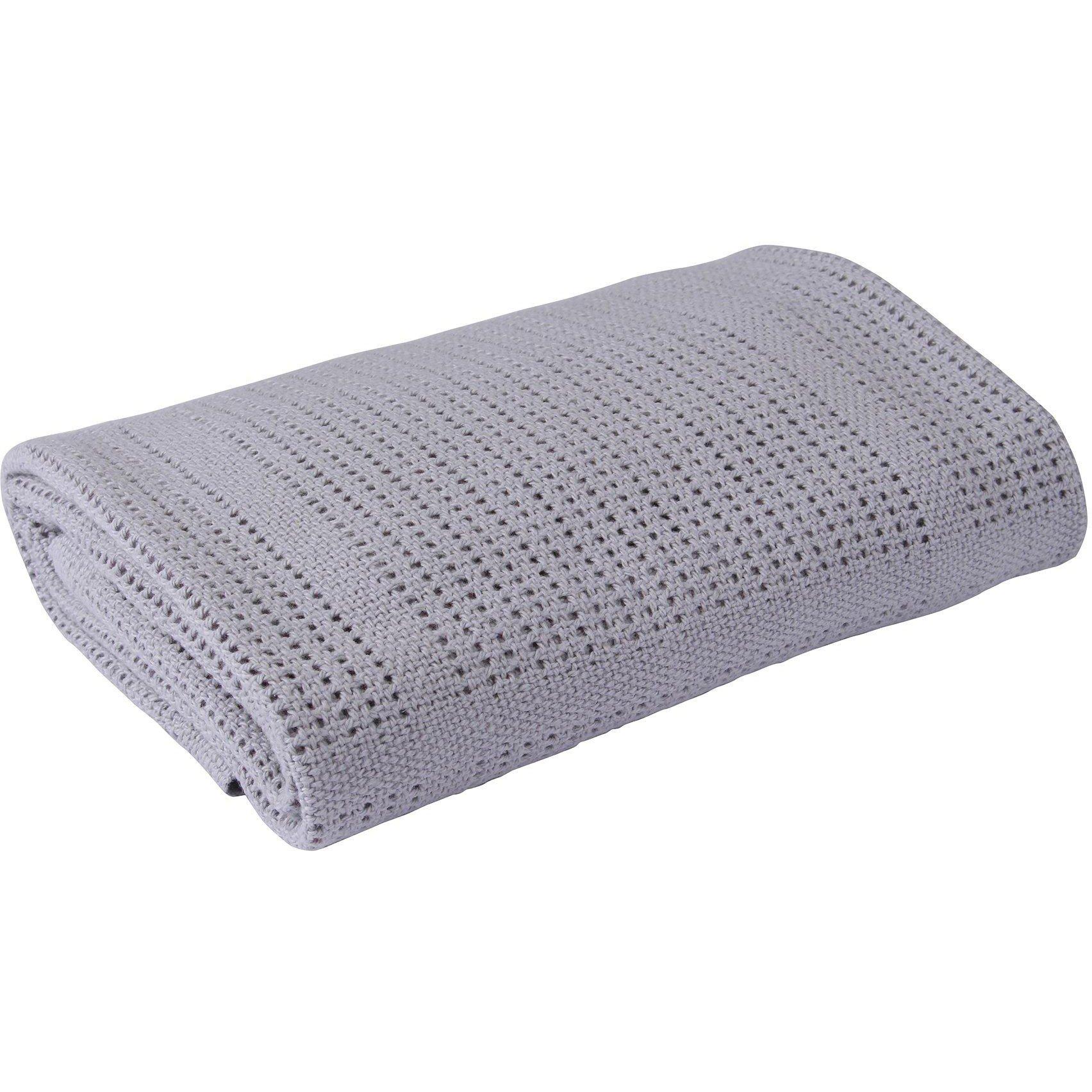 Grey - Clair De Lune - Clair de Lune Cellular Pram Blanket