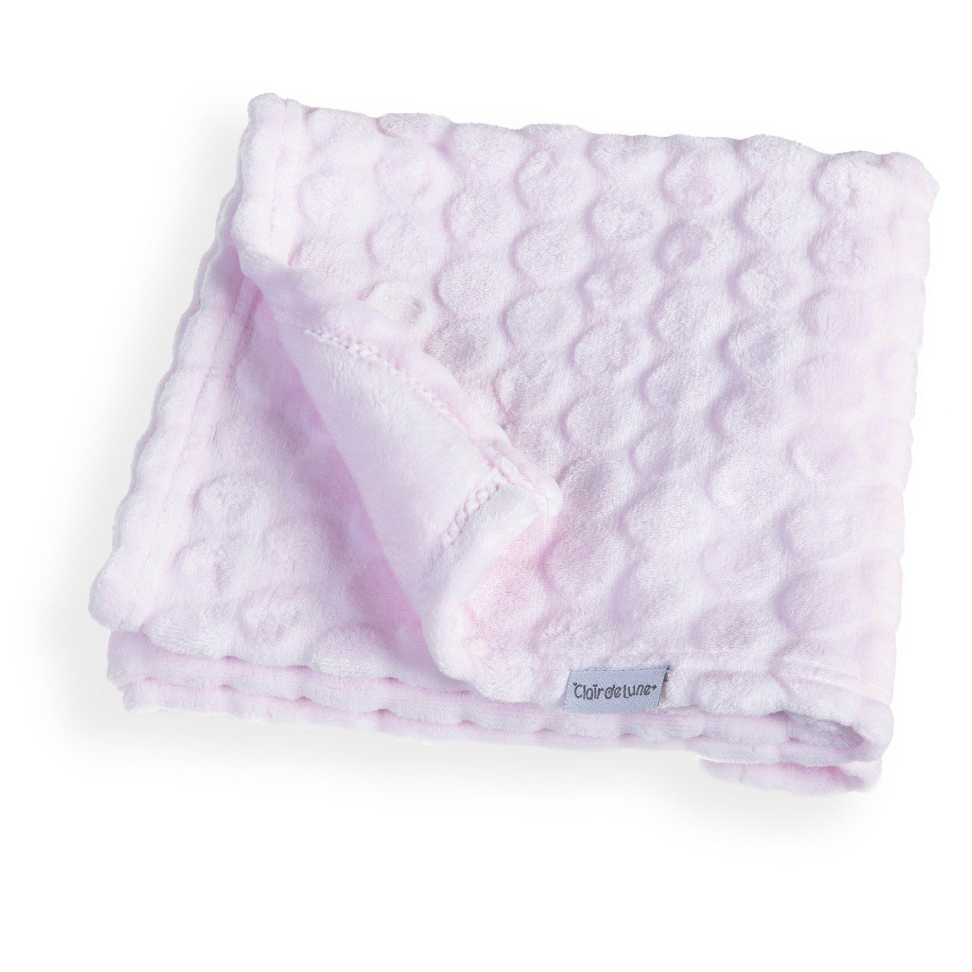 Clair De Lune  Newborn De Lune Marshmallow Pram Blanket - Pink - 90x70cm