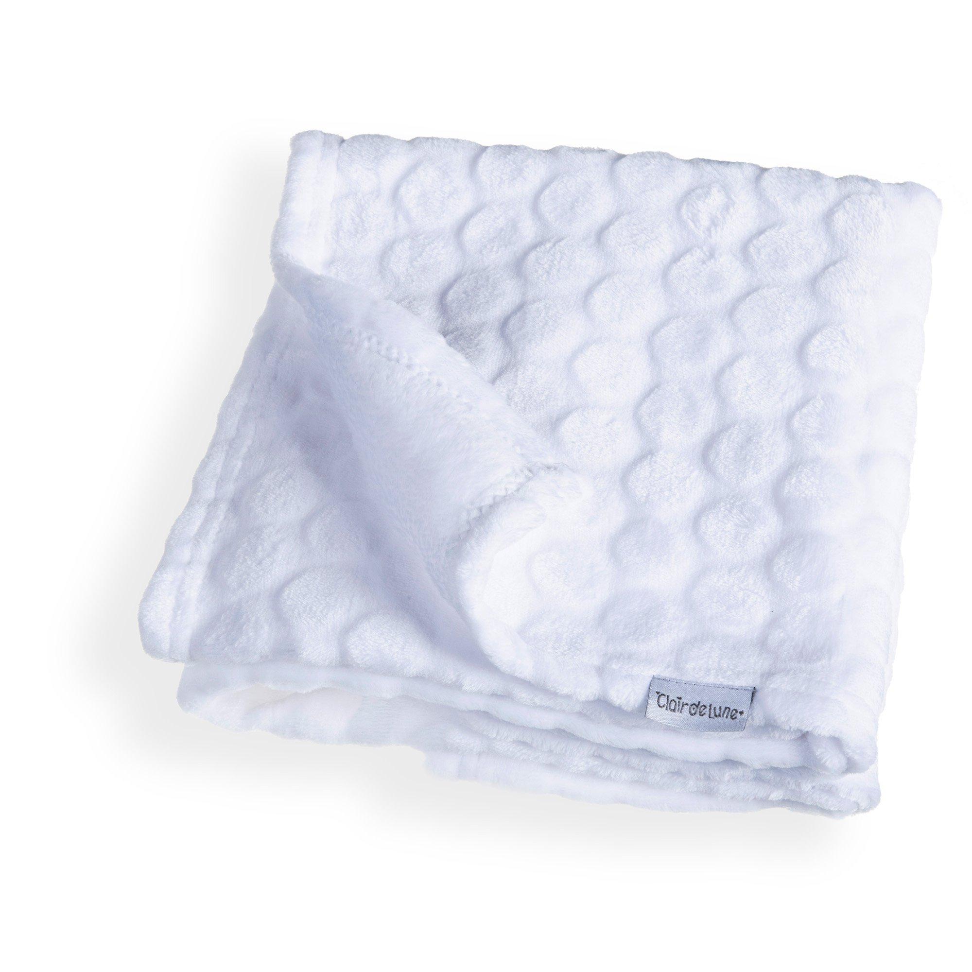 Clair De Lune  Newborn De Lune Marshmallow Pram Blanket - White - 90x70cm