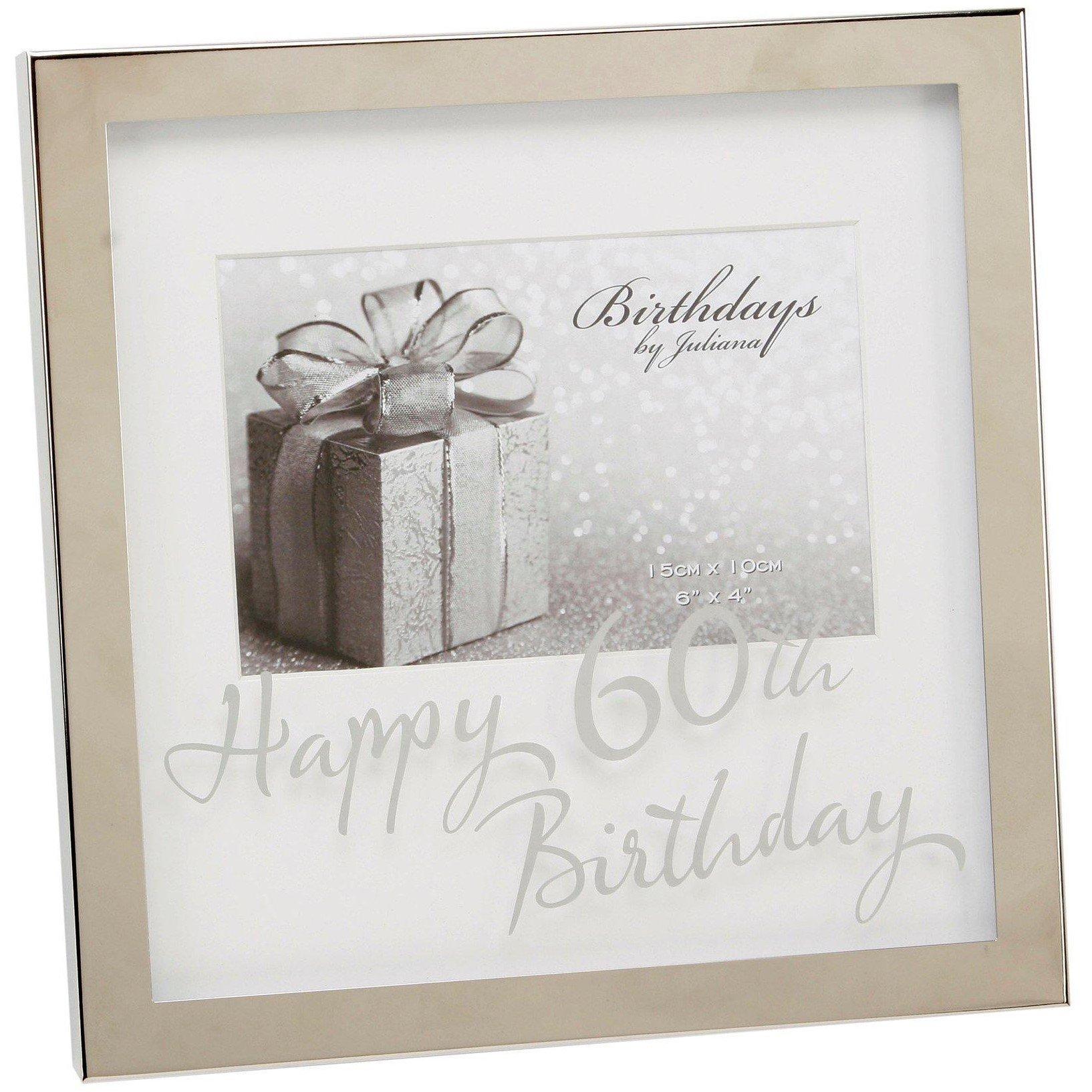 Juliana Collection Milestones Box Frame 6 x 4 Mirror Print - 60th