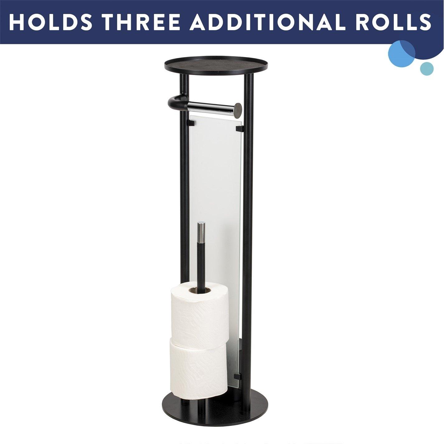 Chrome - Croydex - Bathroom Toilet Butler Matt Black - 3