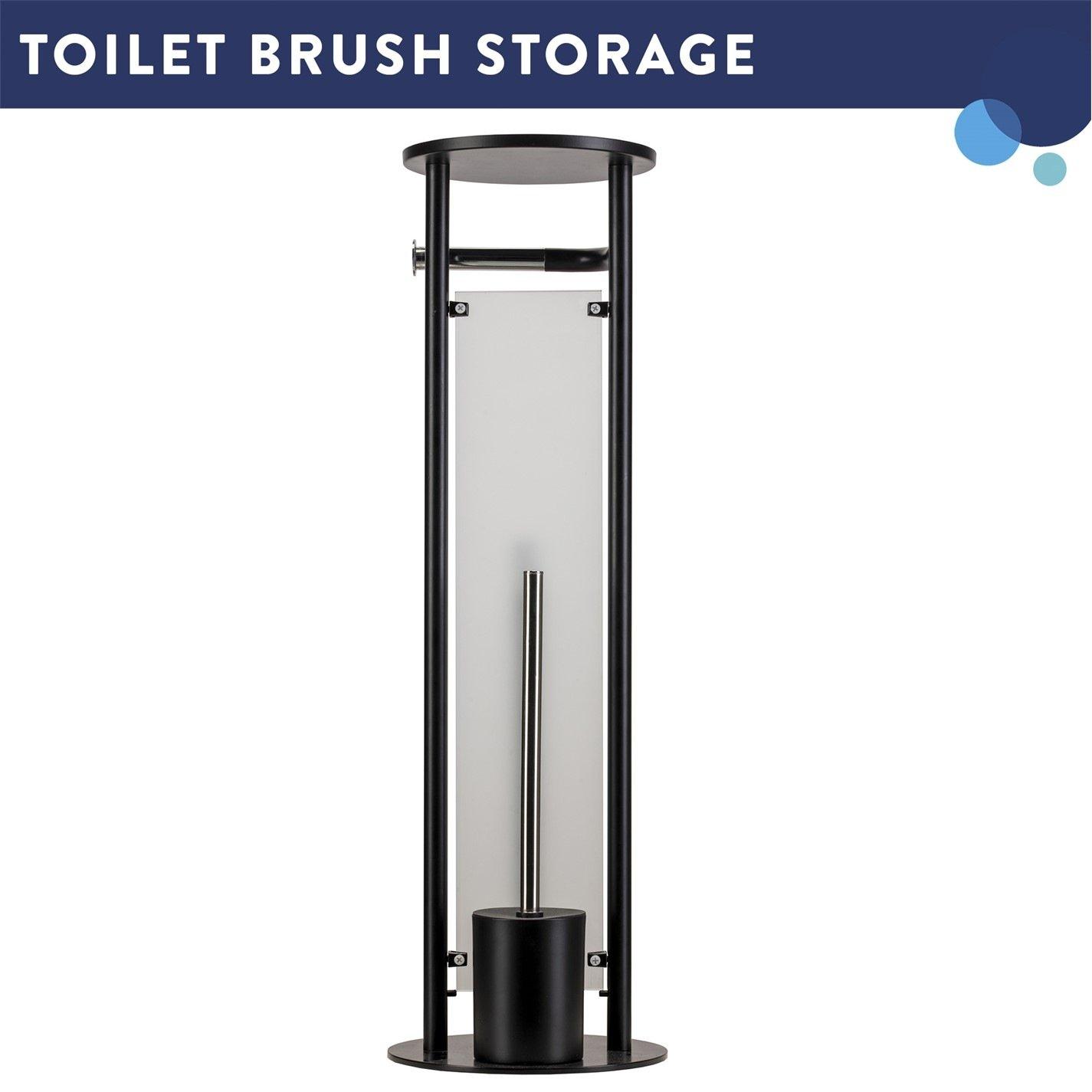 Chrome - Croydex - Bathroom Toilet Butler Matt Black - 4