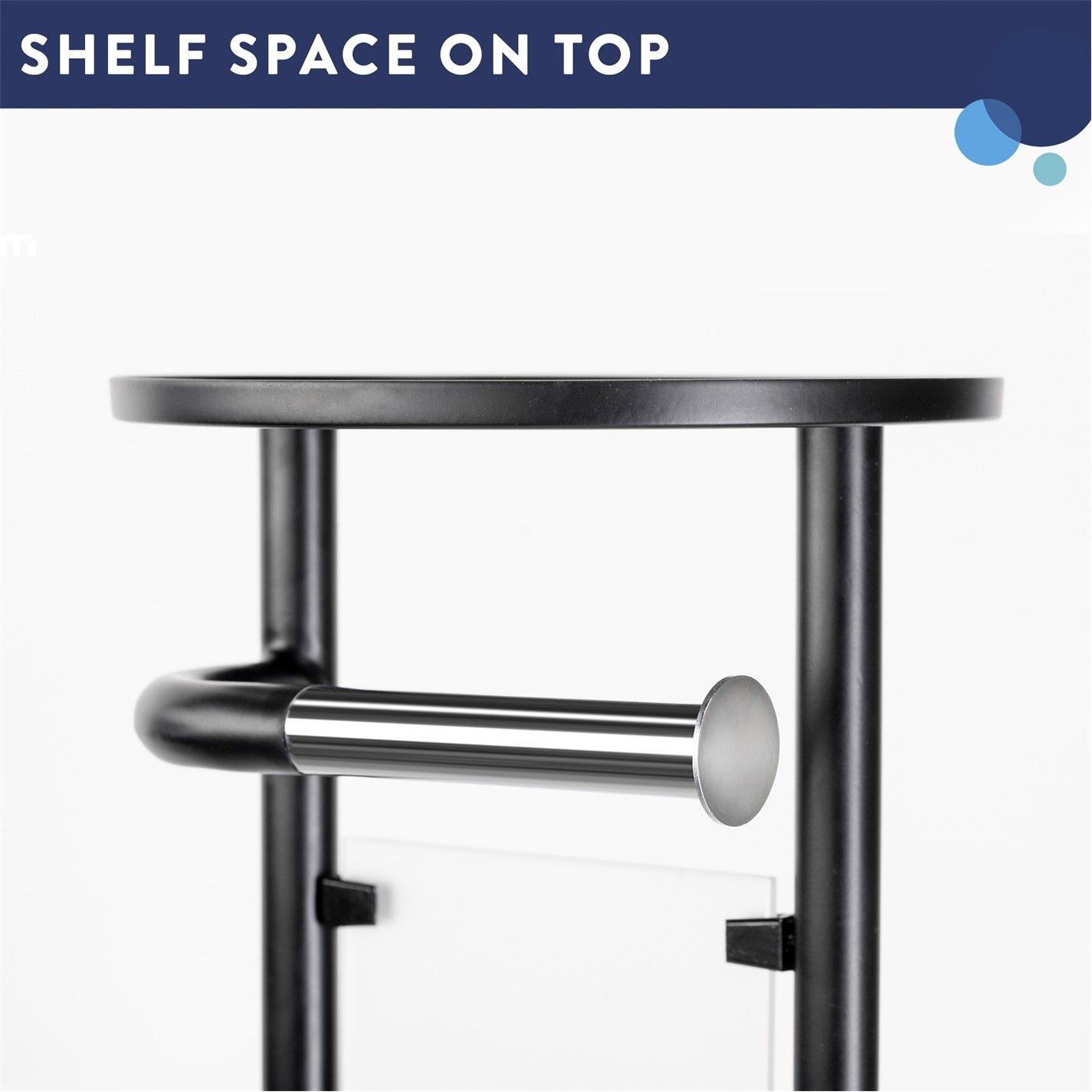 Chrome - Croydex - Bathroom Toilet Butler Matt Black - 5