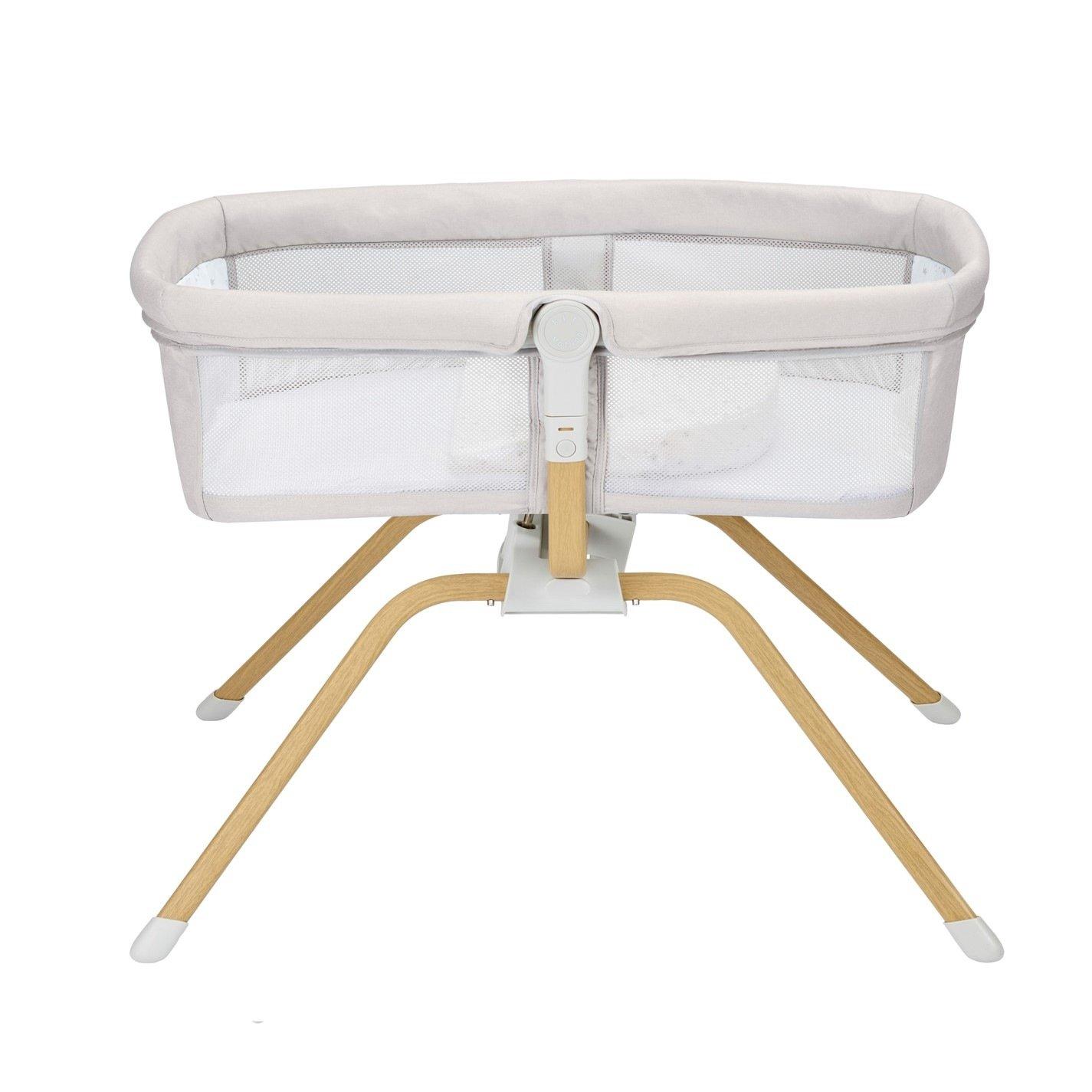 Grey - Babymore - Babymore Air Motion Gliding Crib Grey - 1