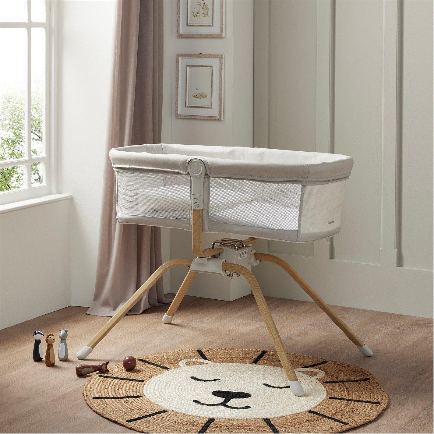 Grey - Babymore - Babymore Air Motion Gliding Crib Grey - 2
