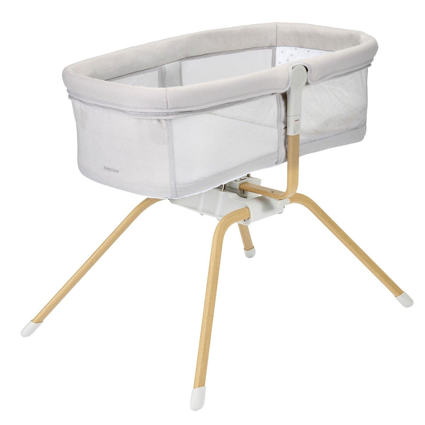 Grey - Babymore - Babymore Air Motion Gliding Crib Grey - 4