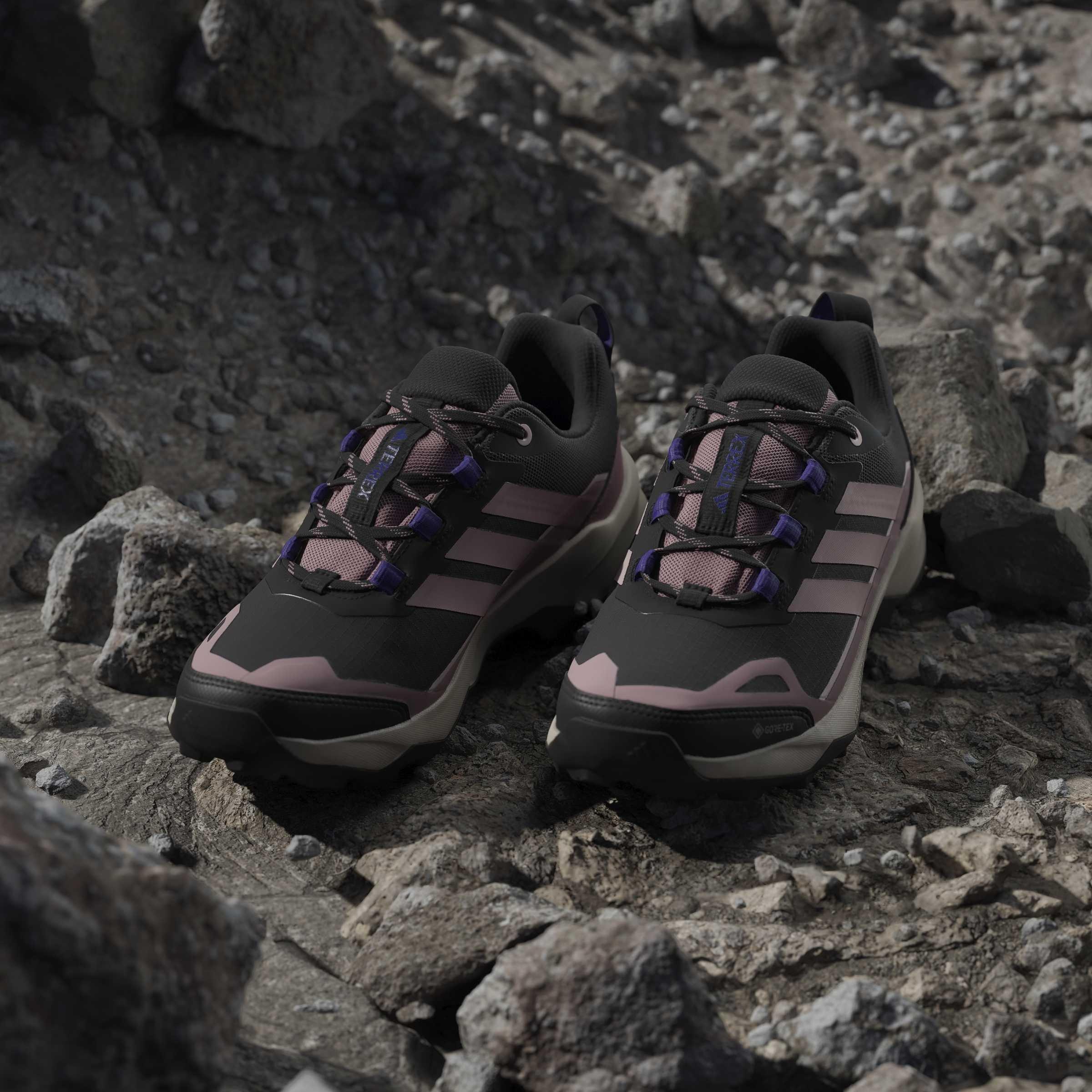 Black/Lilac - adidas - Terrex Skychaser AX5 GORE-TEX Hiking Shoes Womens - 12