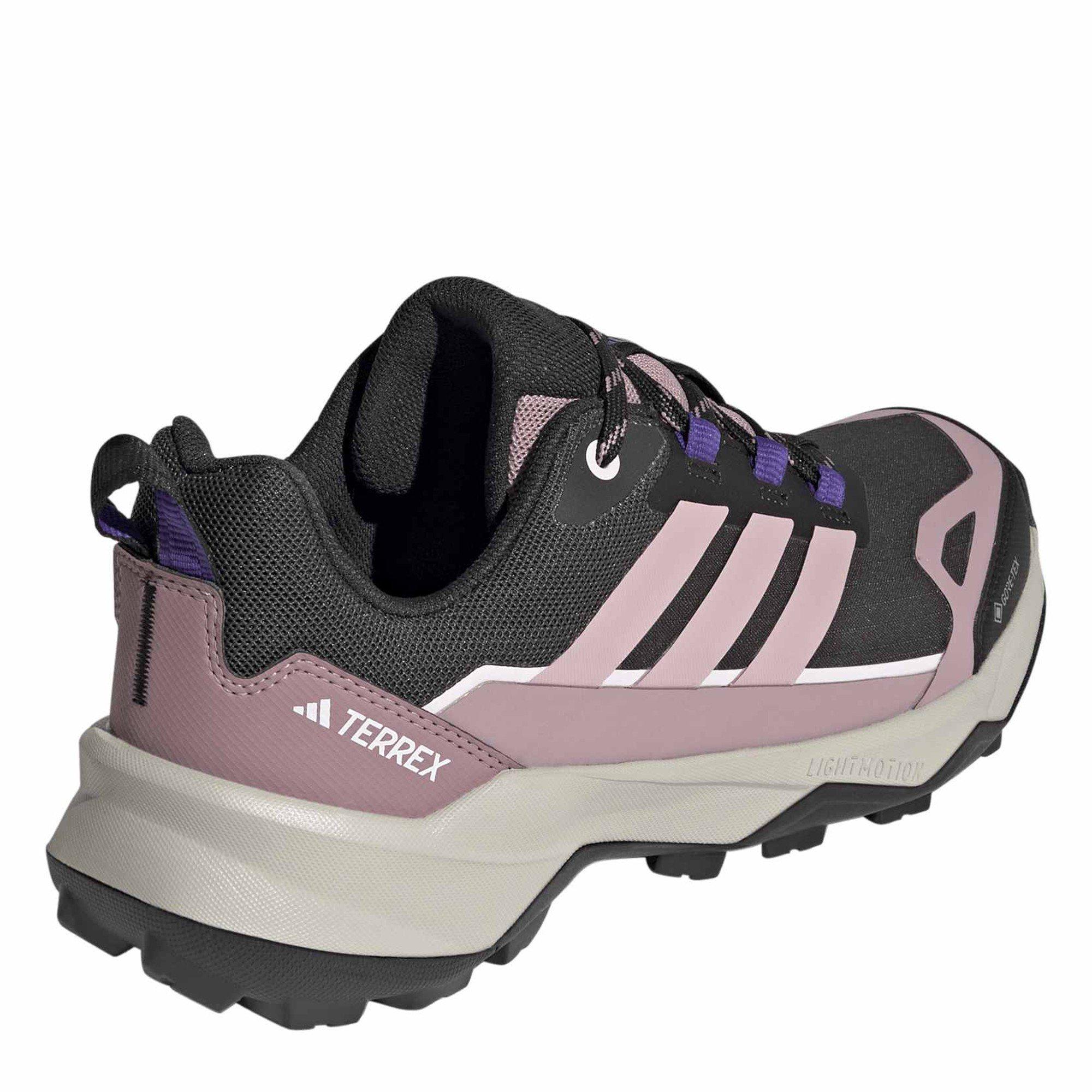 Black/Lilac - adidas - Terrex Skychaser AX5 GORE-TEX Hiking Shoes Womens - 4