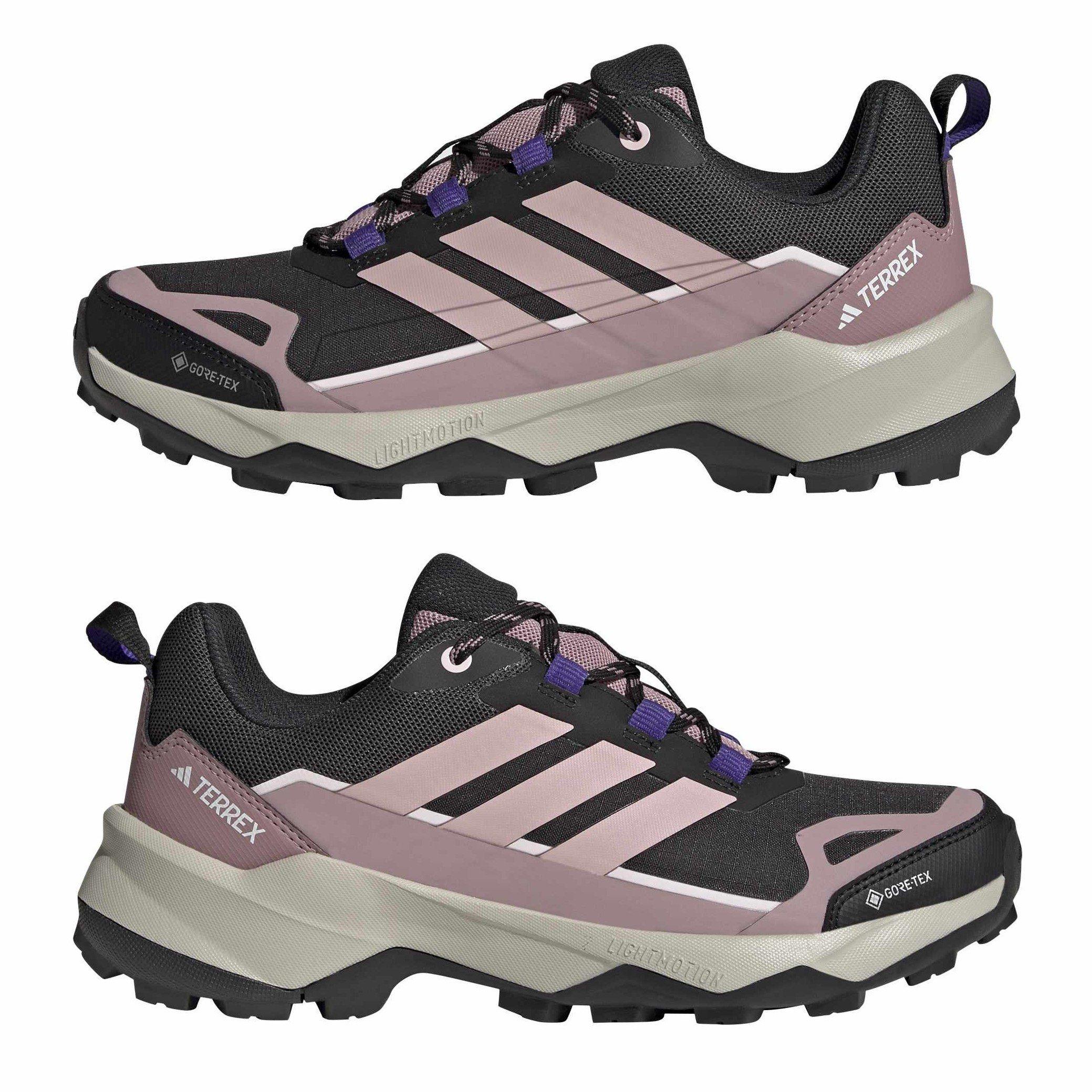 Black/Lilac - adidas - Terrex Skychaser AX5 GORE-TEX Hiking Shoes Womens - 9