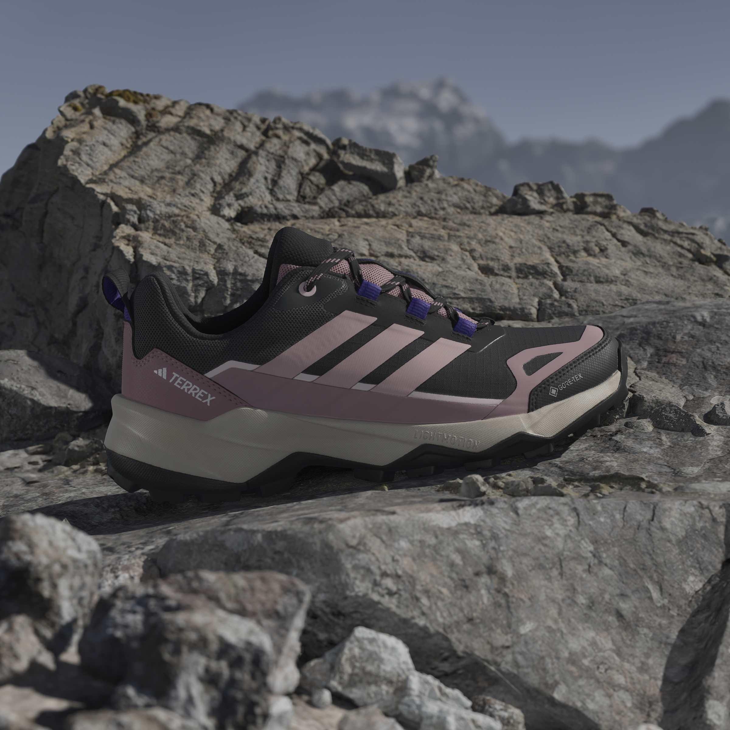Black/Lilac - adidas - Terrex Skychaser AX5 GORE-TEX Hiking Shoes Womens - 10