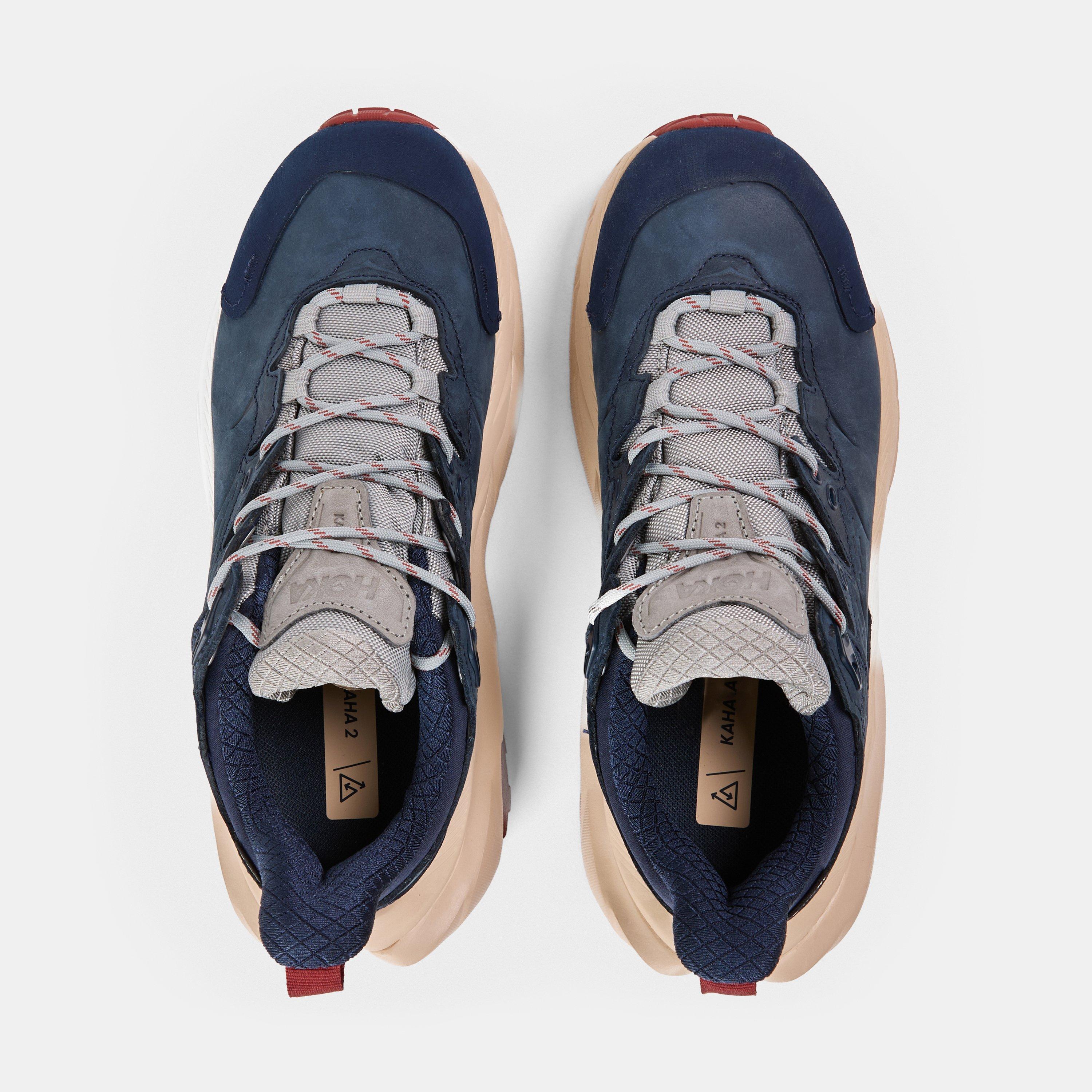 Limestone/Sand - Hoka - Men's Kaha Low GTX Waterproof Hiking Shoes - 4