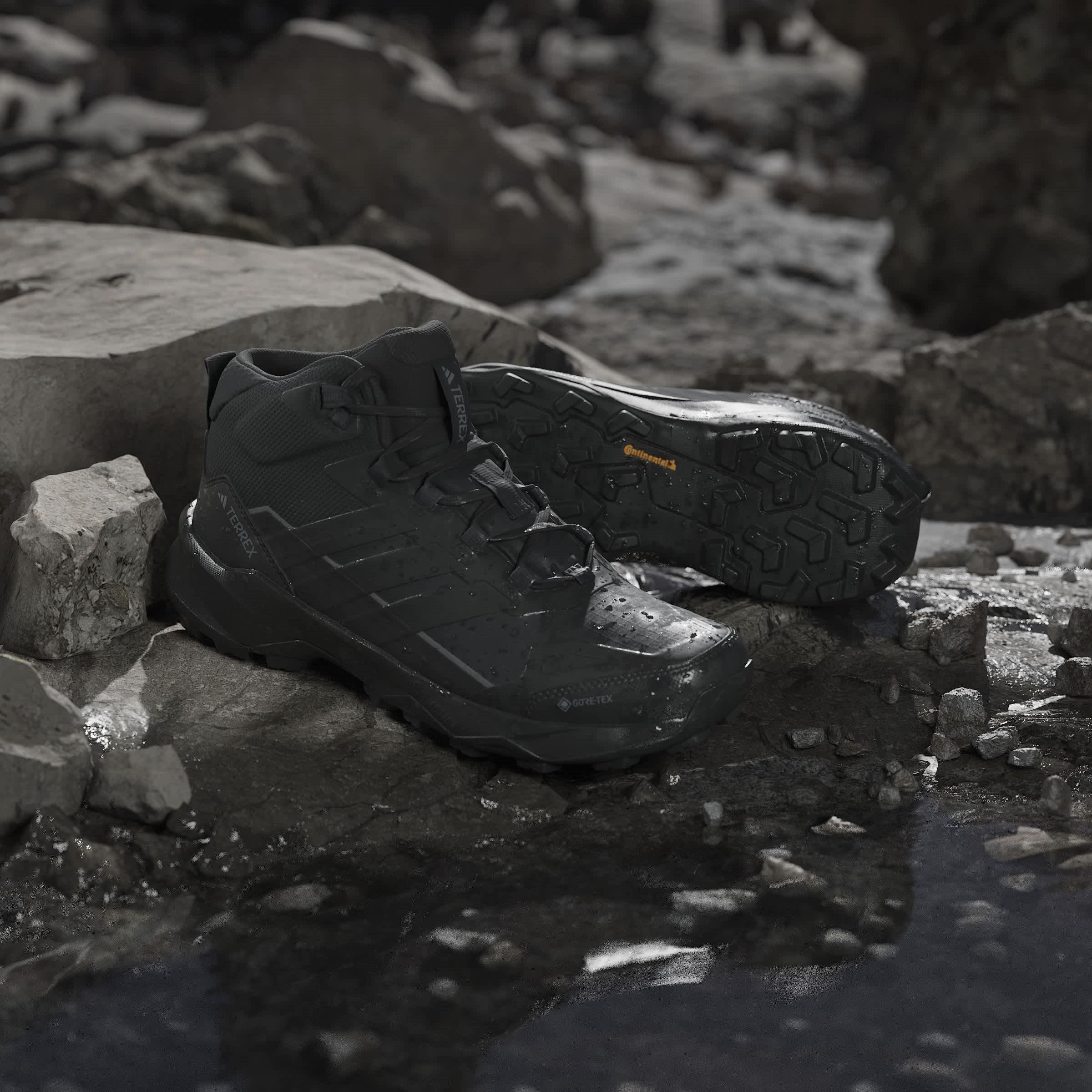 Black - adidas - Terrex Skychaser AX5 Mid GORE-TEX Hiking Shoes Mens - 15