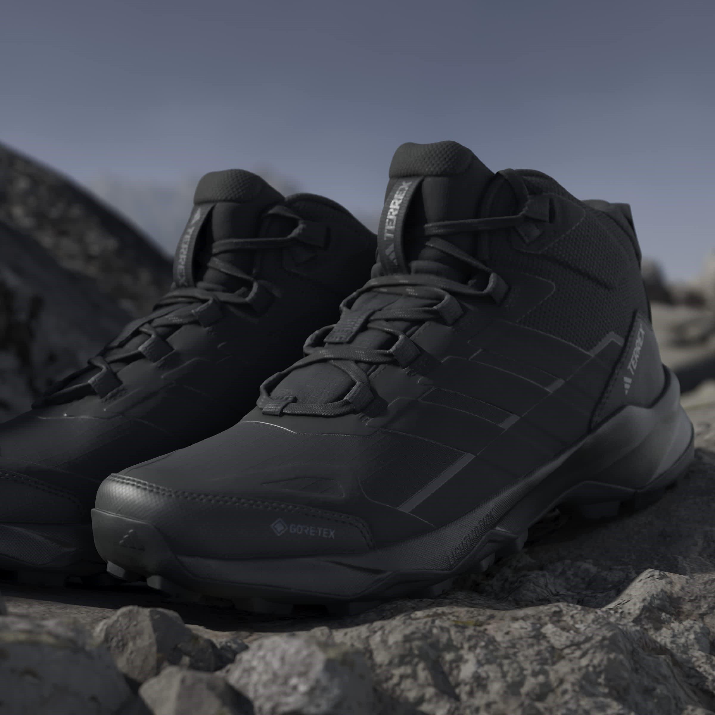 Black - adidas - Terrex Skychaser AX5 Mid GORE-TEX Hiking Shoes Mens - 16