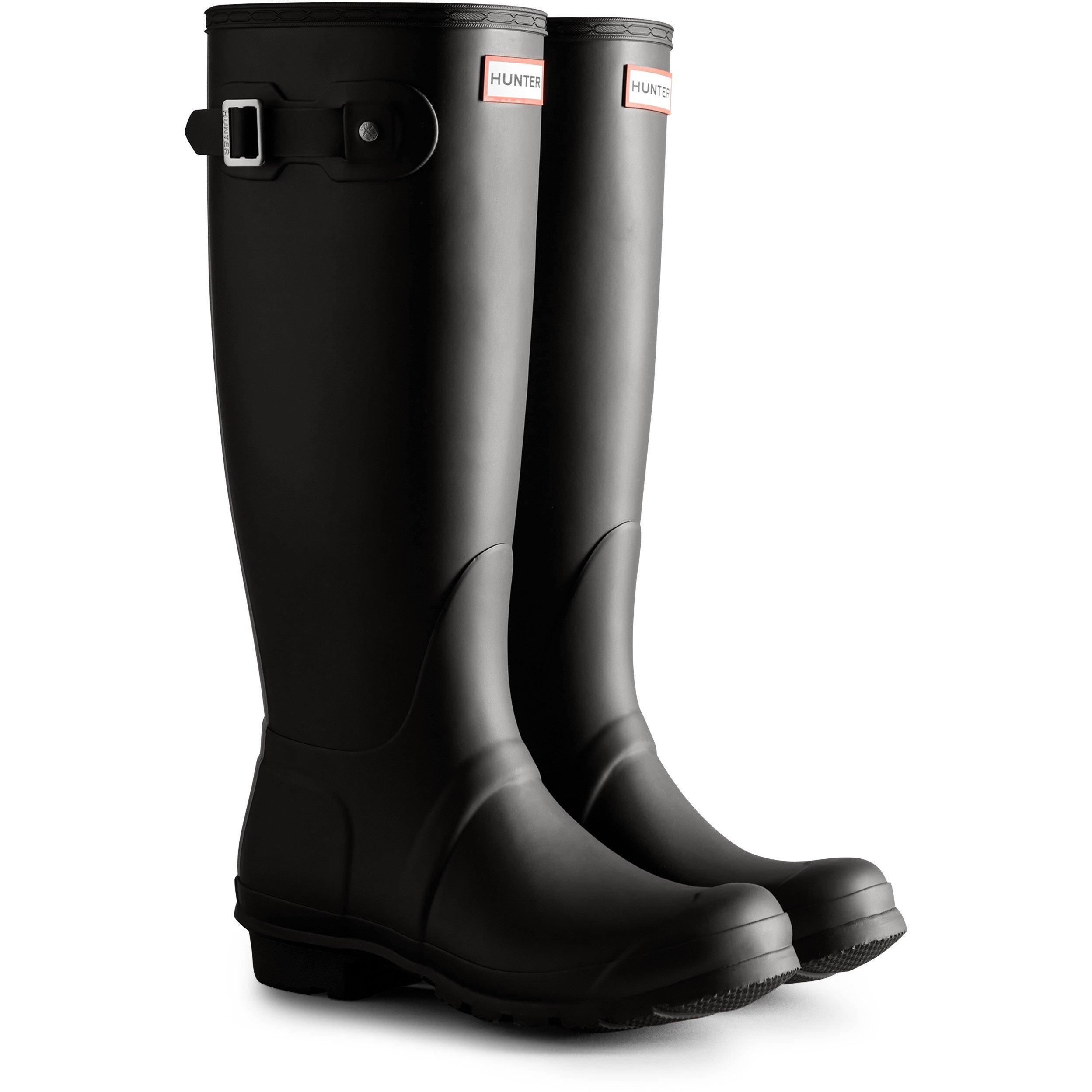 Preto - Hunter - Women's Tall Tri Fold Logo Wellies - 2