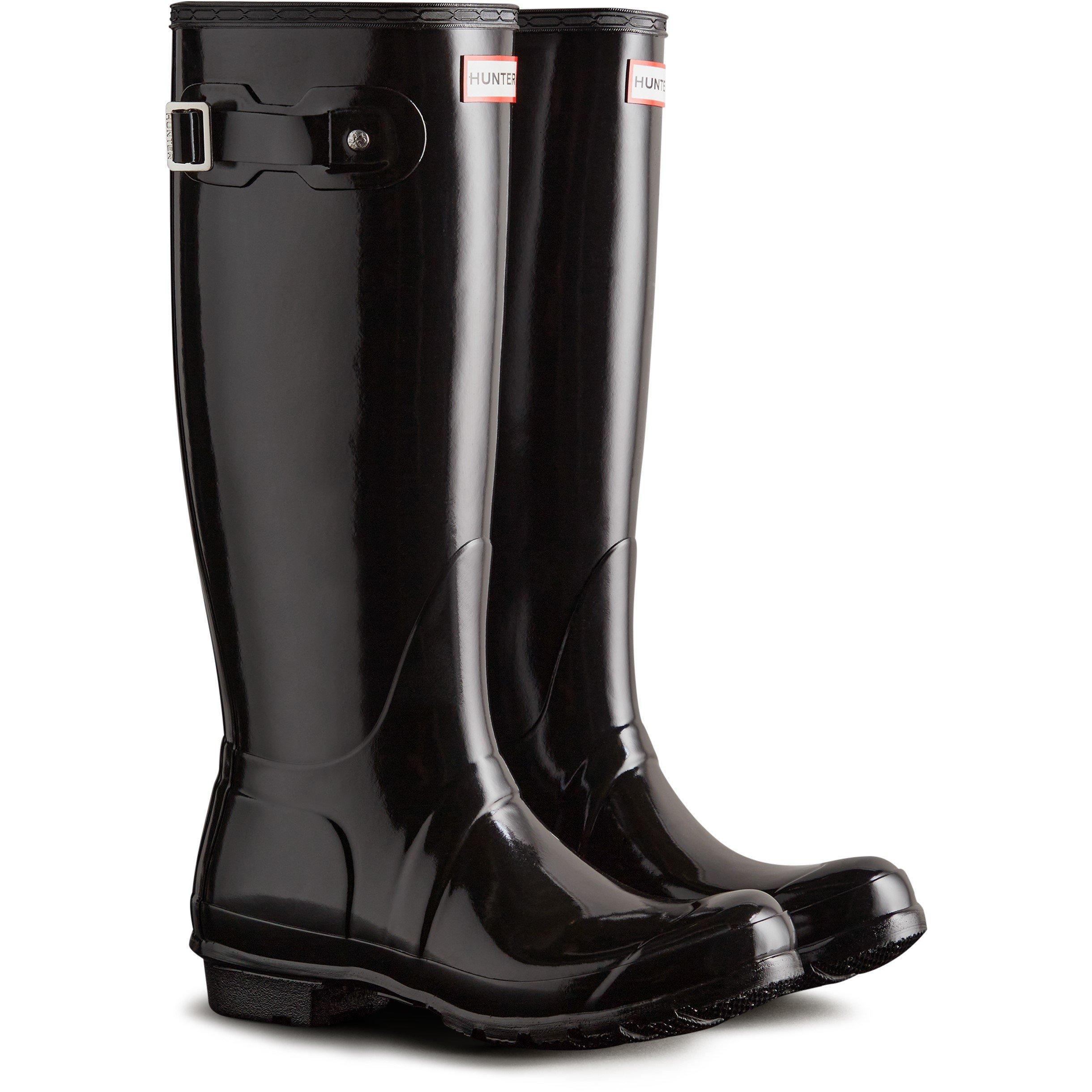 Black Gloss - Hunter - Original Glossy Tall Wellies - 3