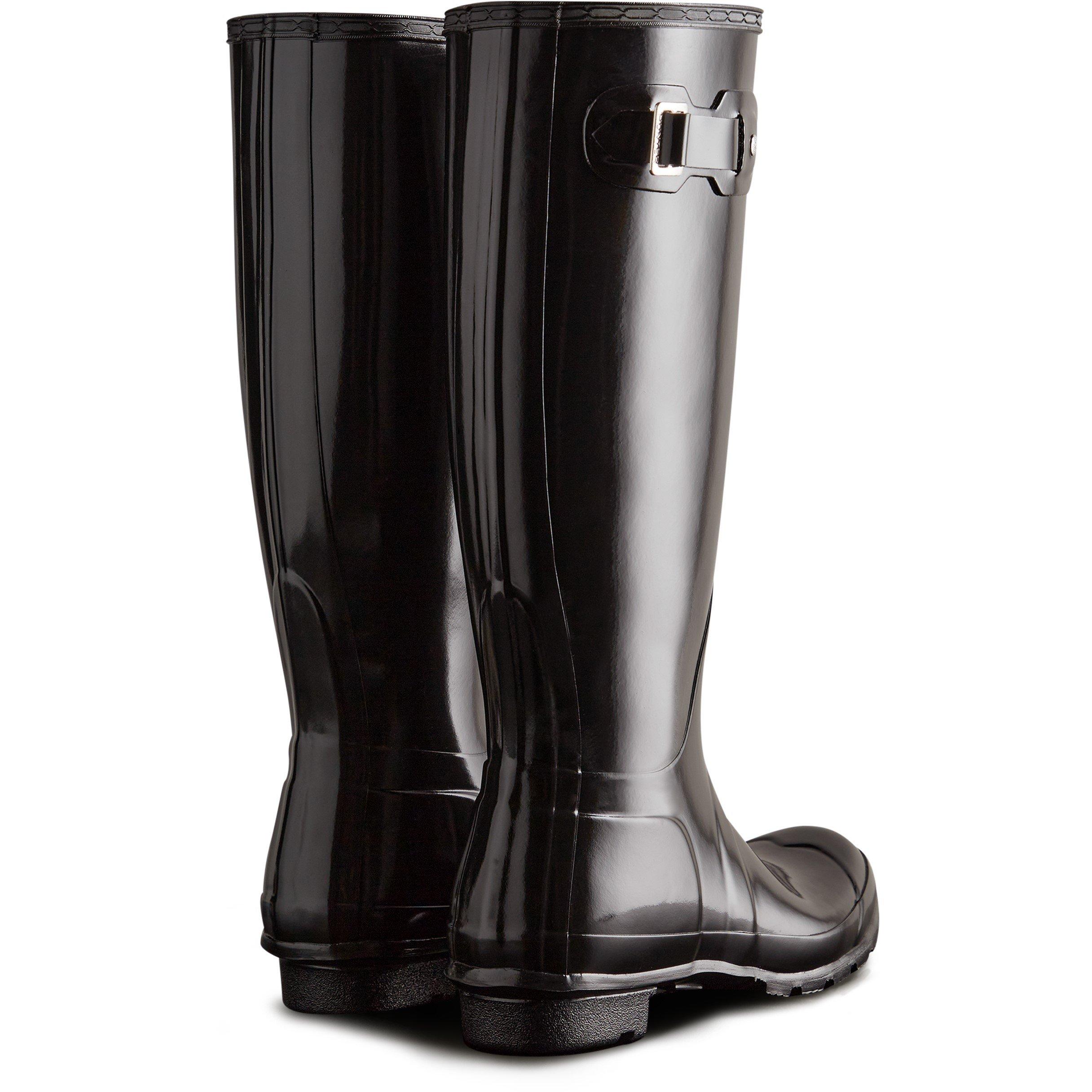Black Gloss - Hunter - Original Glossy Tall Wellies - 4