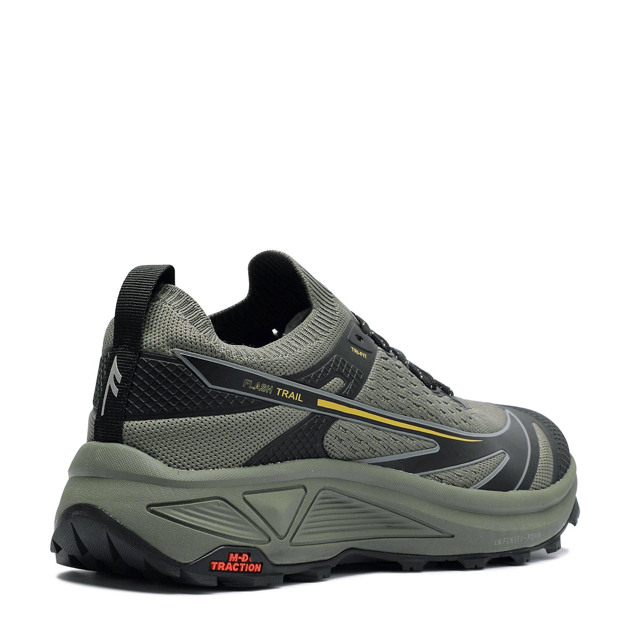 DeepLhen/GrnBlk - Hi Tec - Flash Contour Mens Hiking Shoes - 6