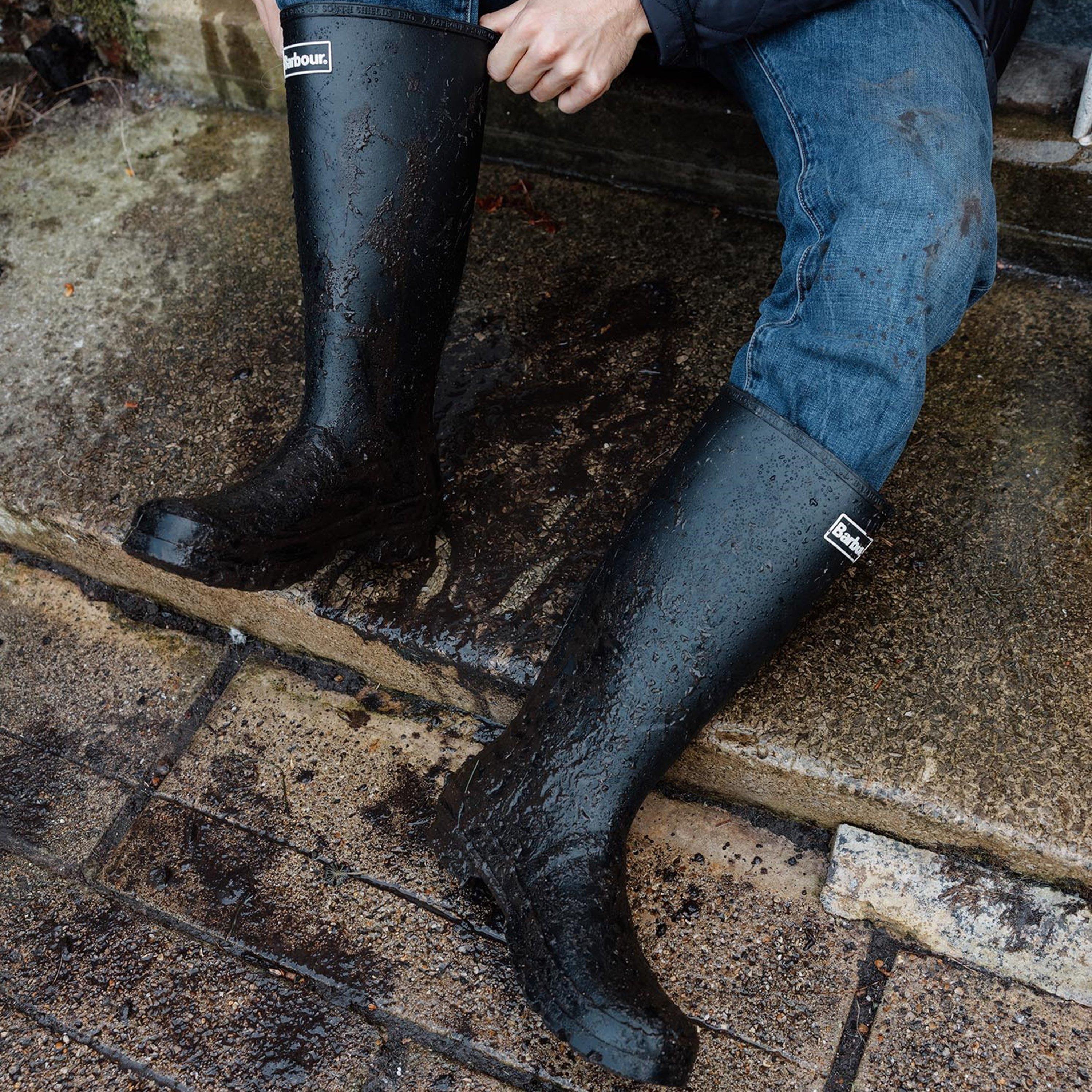 Black BK31 - Barbour - Men's Bede Wellington Boots - 6