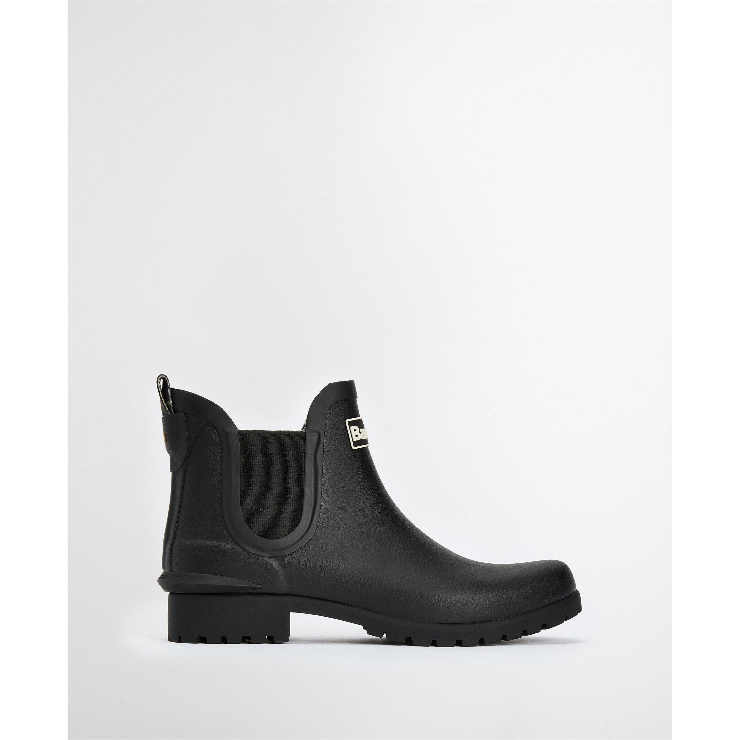 Black - Barbour - Womens Wilton Chelsea Wellington Boots - 1