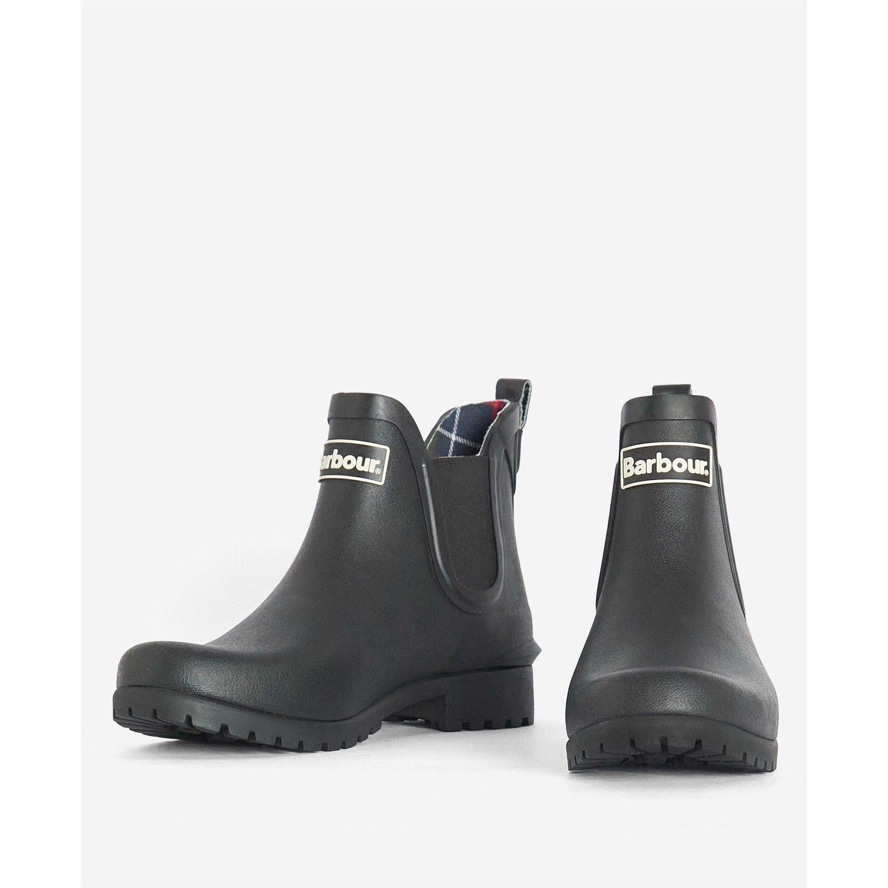 Black - Barbour - Womens Wilton Chelsea Wellington Boots - 10