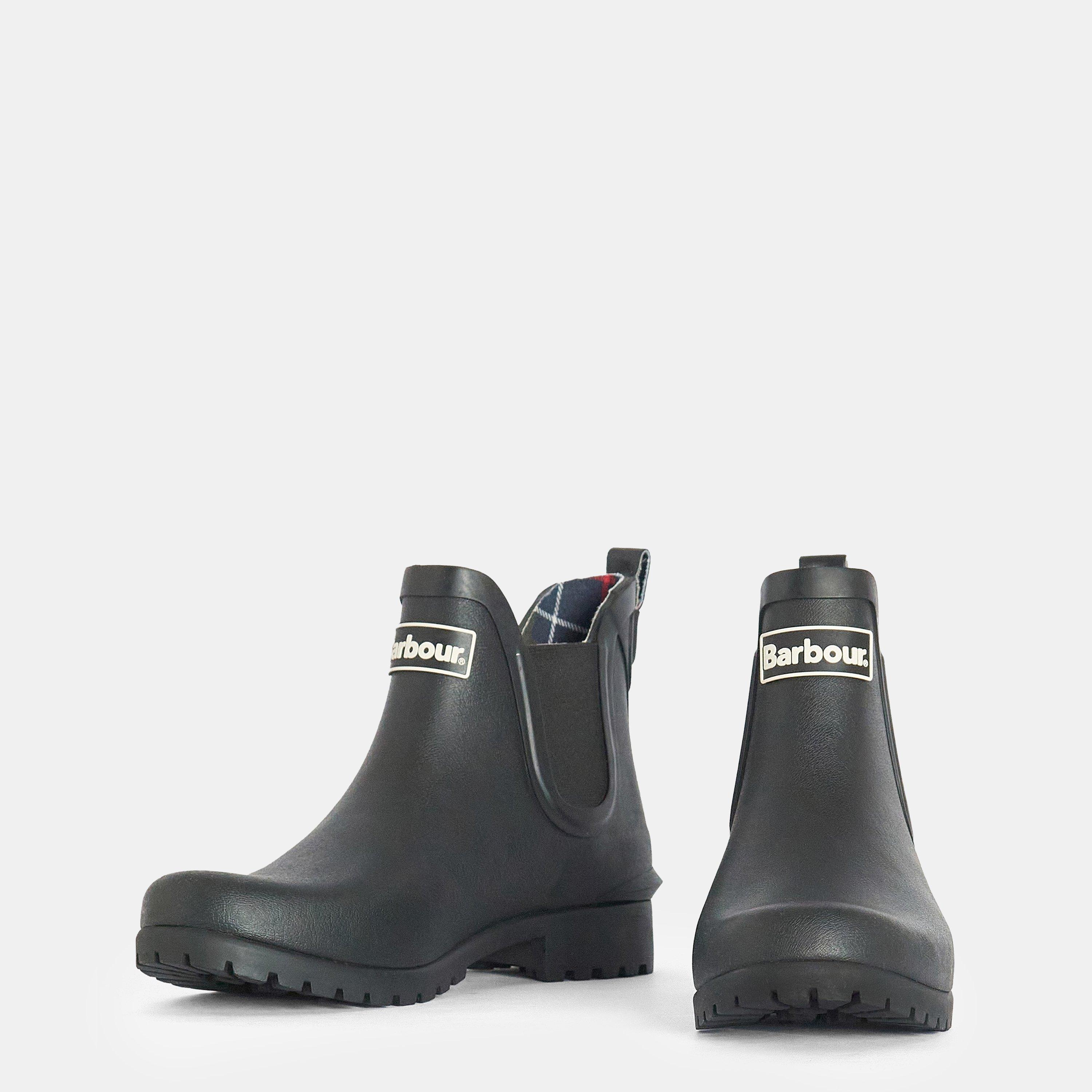 Black - Barbour - Women's Wilton Chelsea Wellington Boots - 3