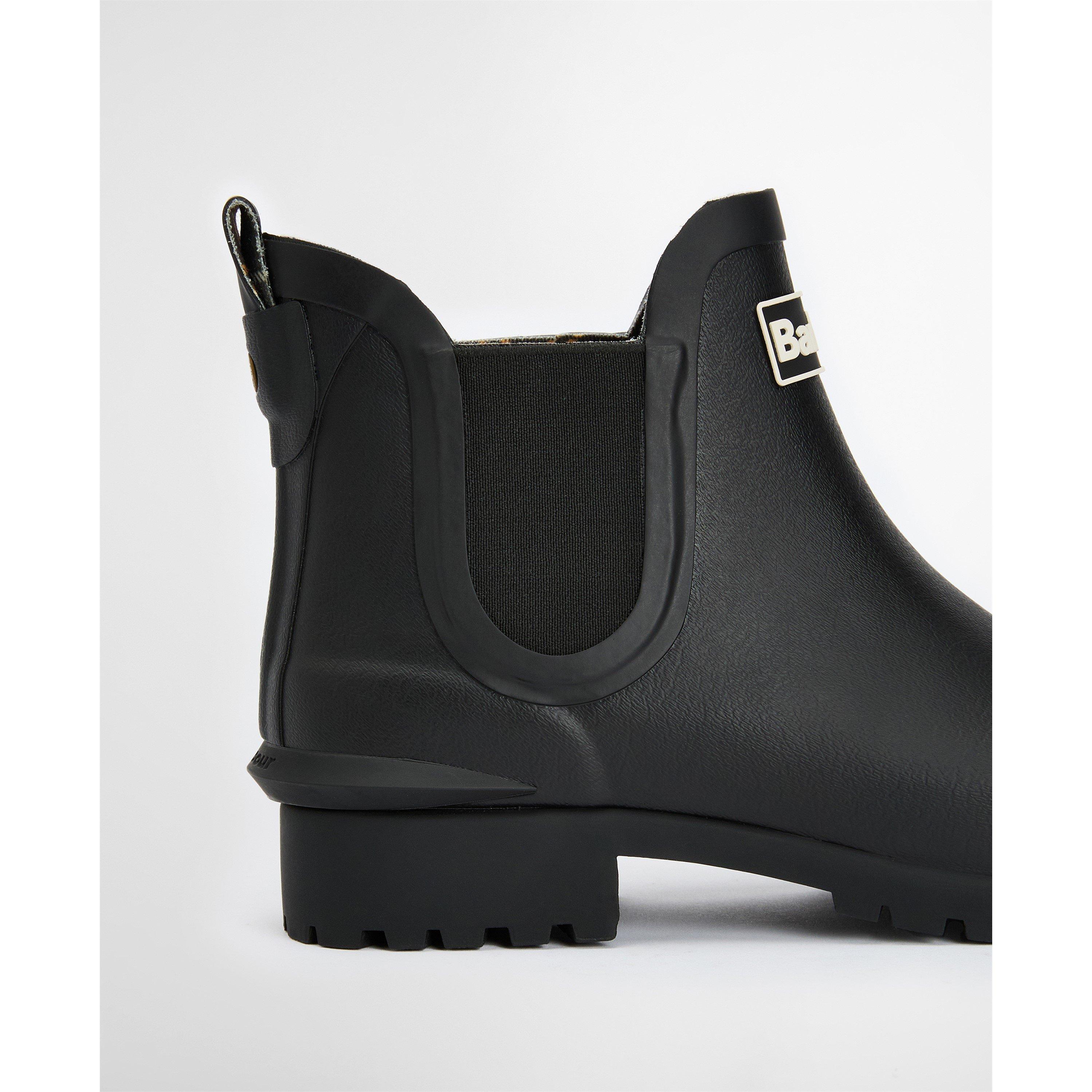Black - Barbour - Womens Wilton Chelsea Wellington Boots - 8
