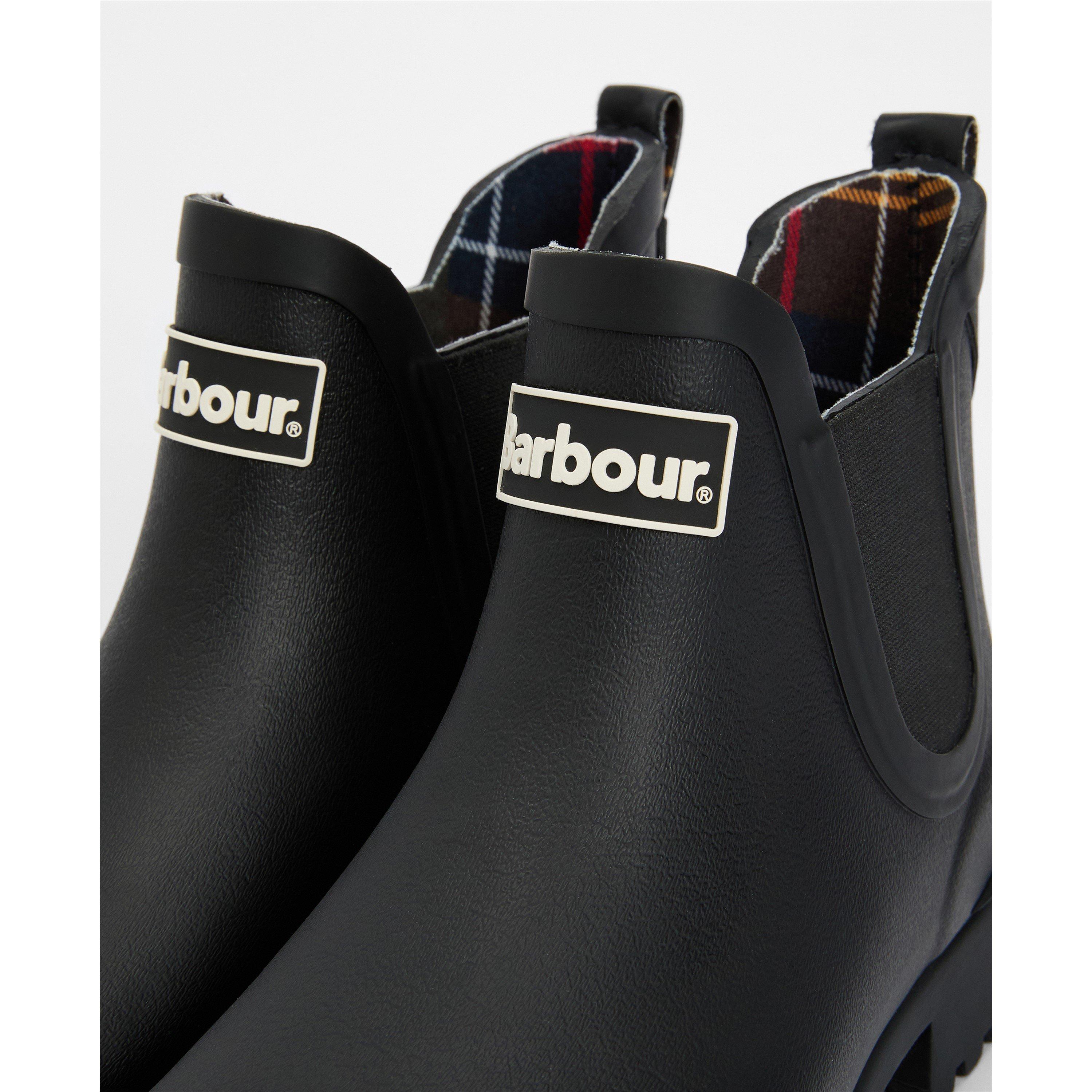 Black - Barbour - Womens Wilton Chelsea Wellington Boots - 9