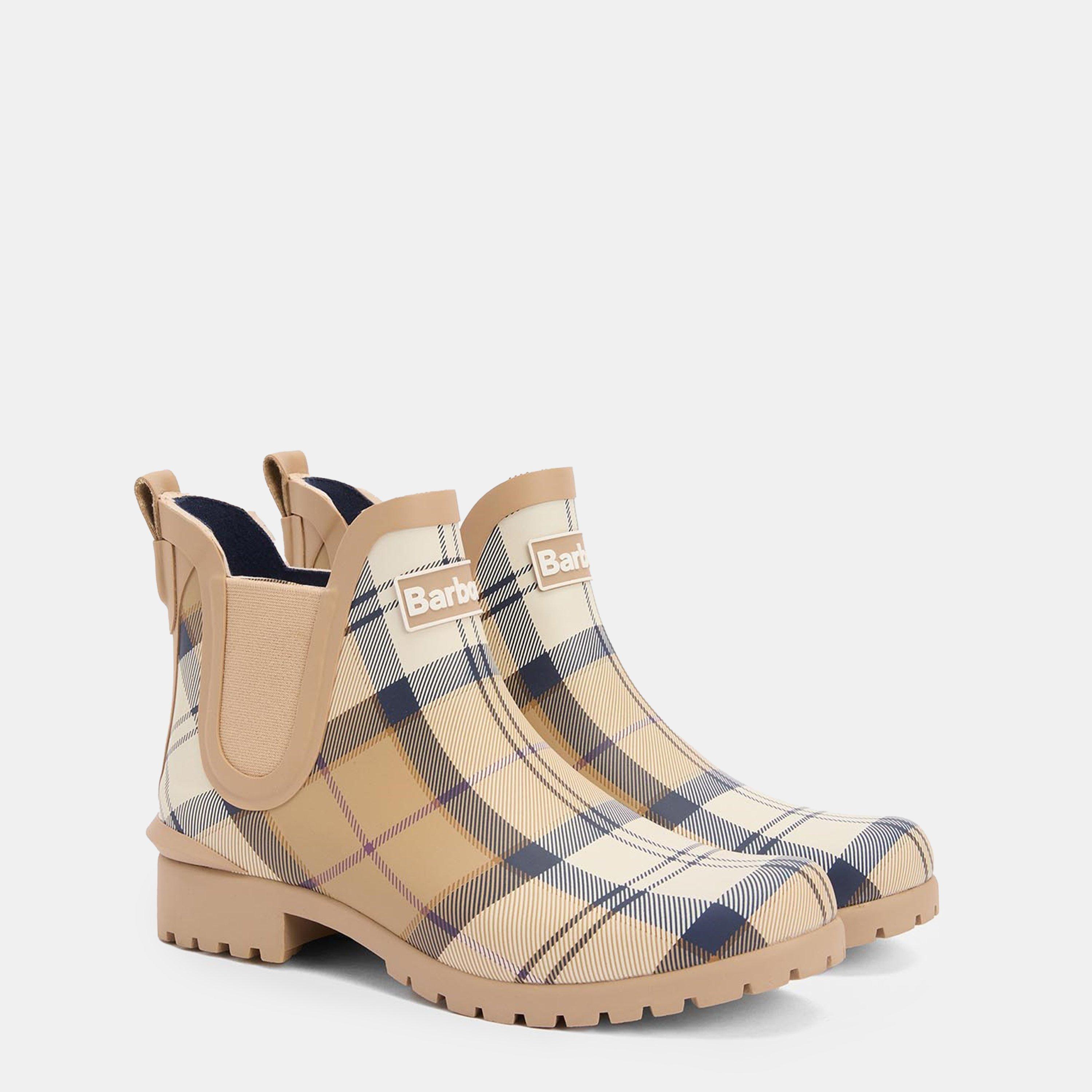 Hessian Tartan - Barbour - Womens Wilton Chelsea Wellington Boots - 2