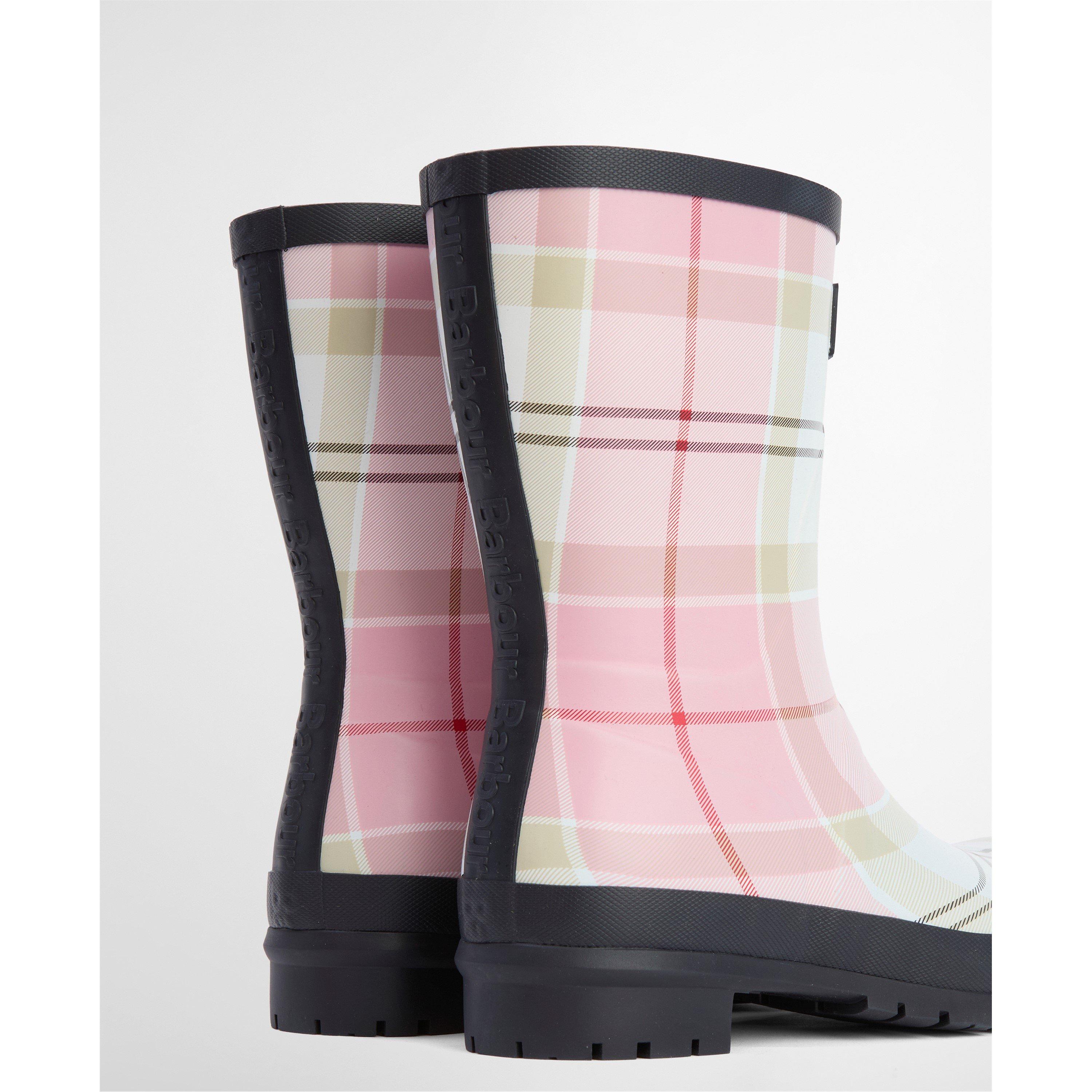 Cherry B Tartan - Barbour - Womens Banbury Wellington Boots - 5
