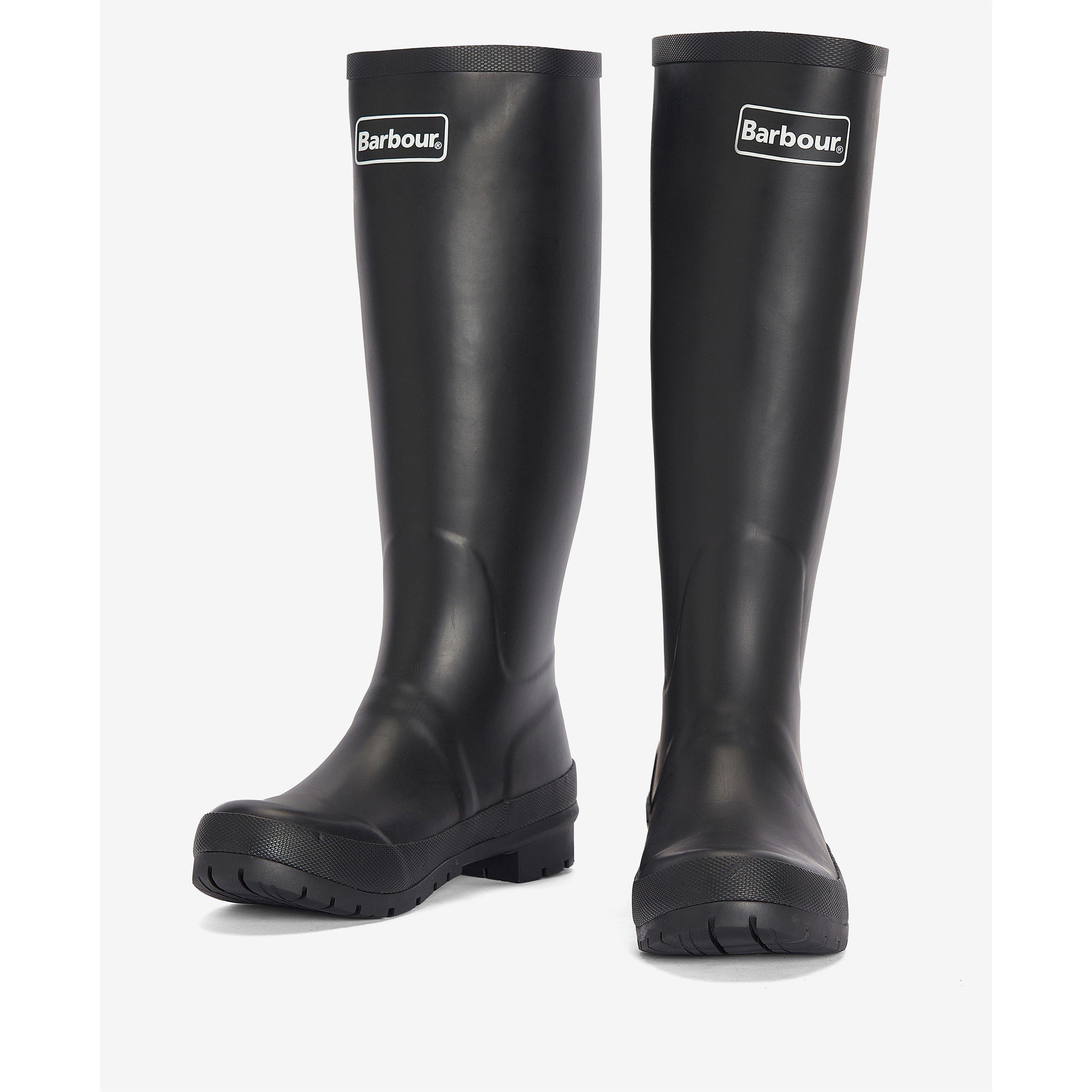 Black - Barbour - Womens Abbey Wellington Boots - 8