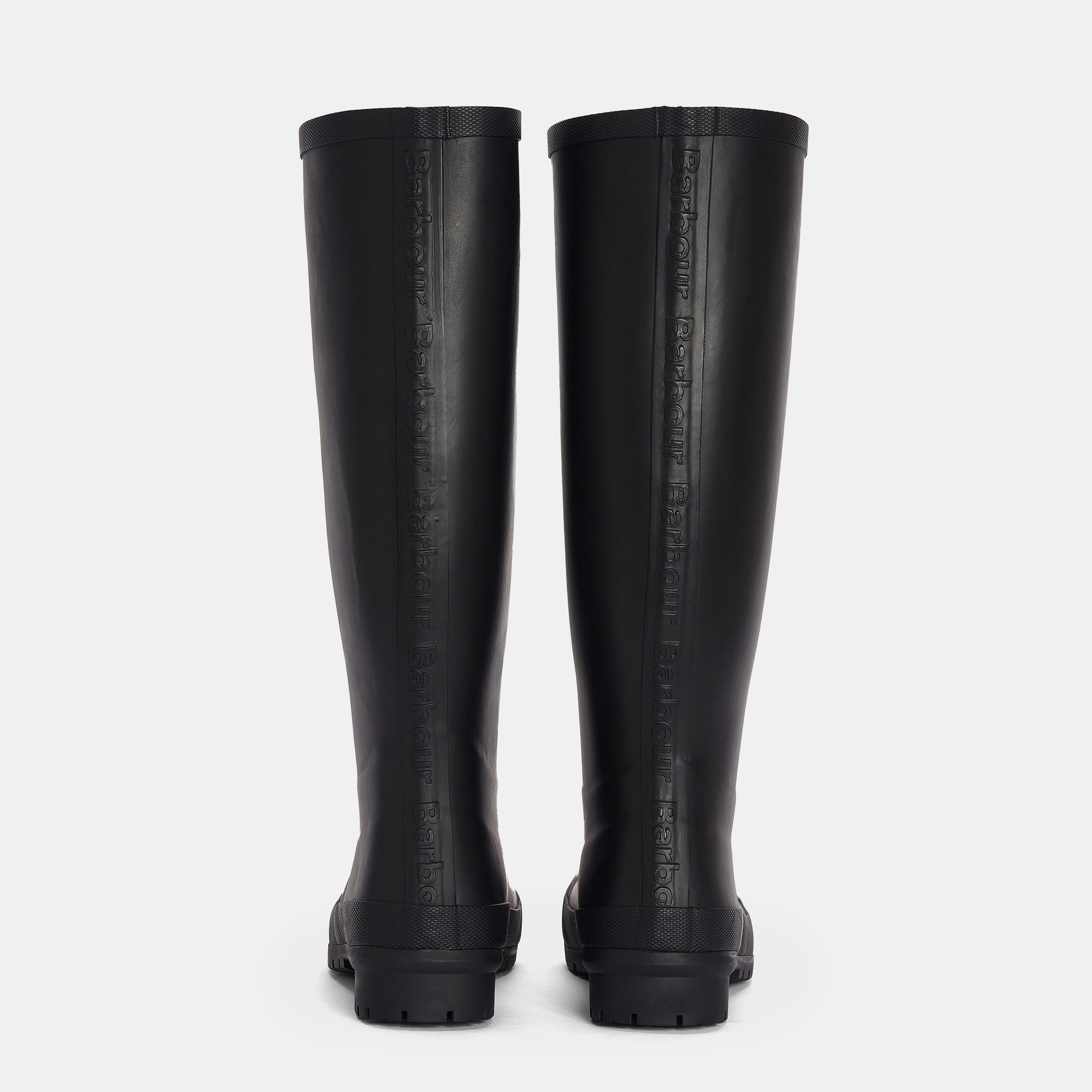 Black - Barbour - Women's Abbey High Wellington Boots - 4