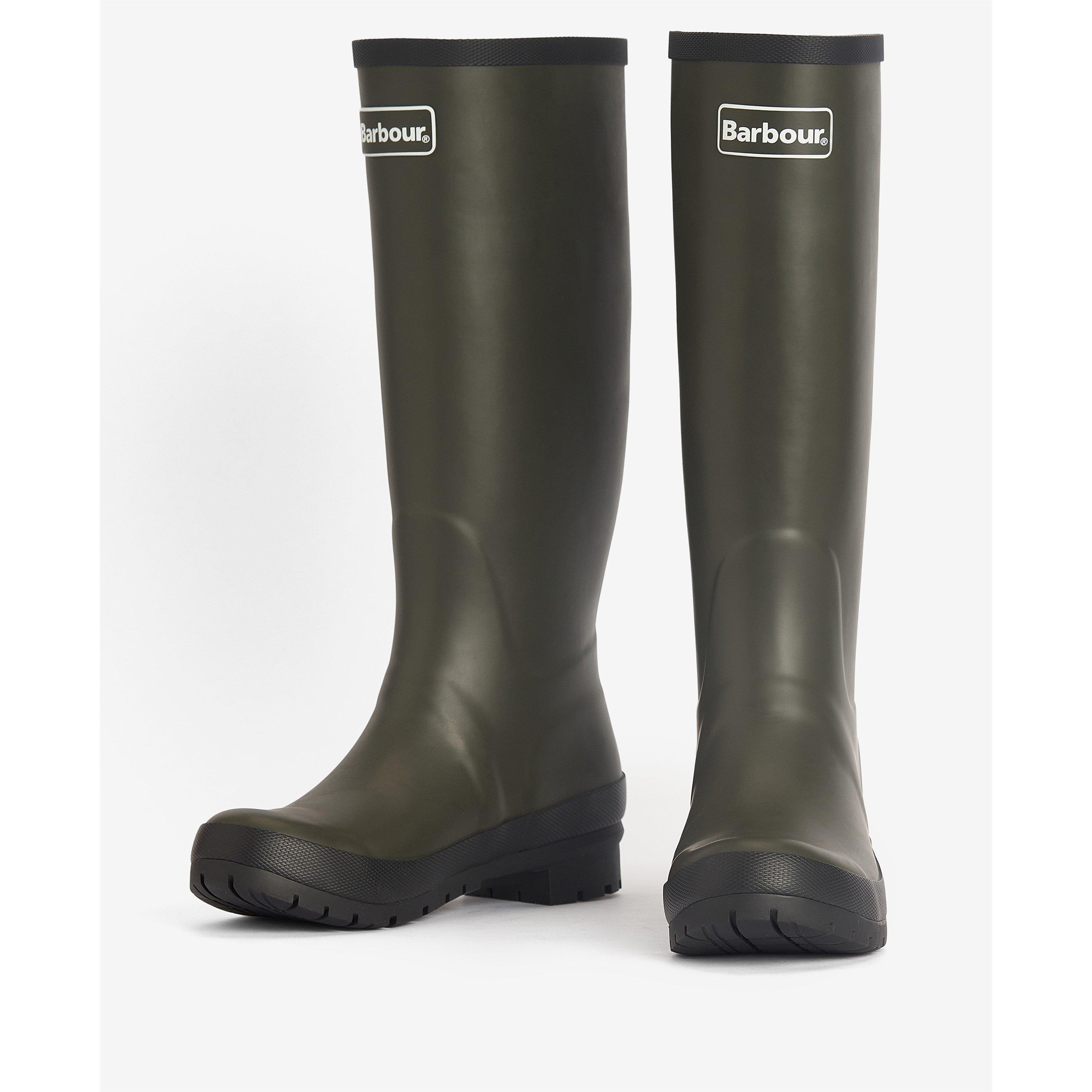 Olive - Barbour - Womens Abbey Wellington Boots - 8