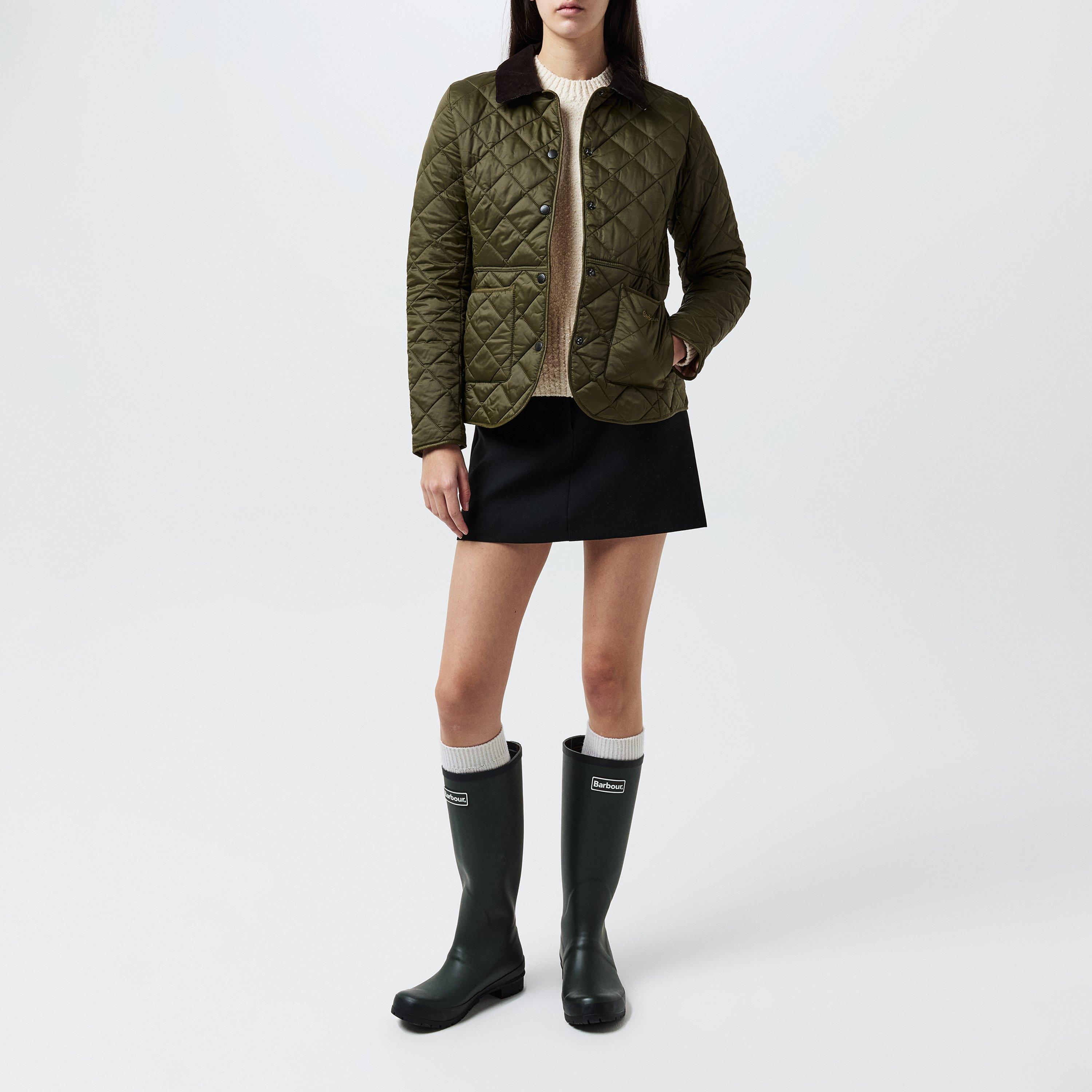 Olive - Barbour - Womens Abbey Wellington Boots - 7